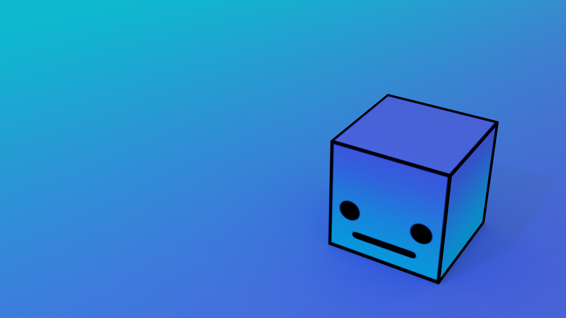 Cubo blu Geometry Dash, 1920x1080 Full HD 1080p, Desktop