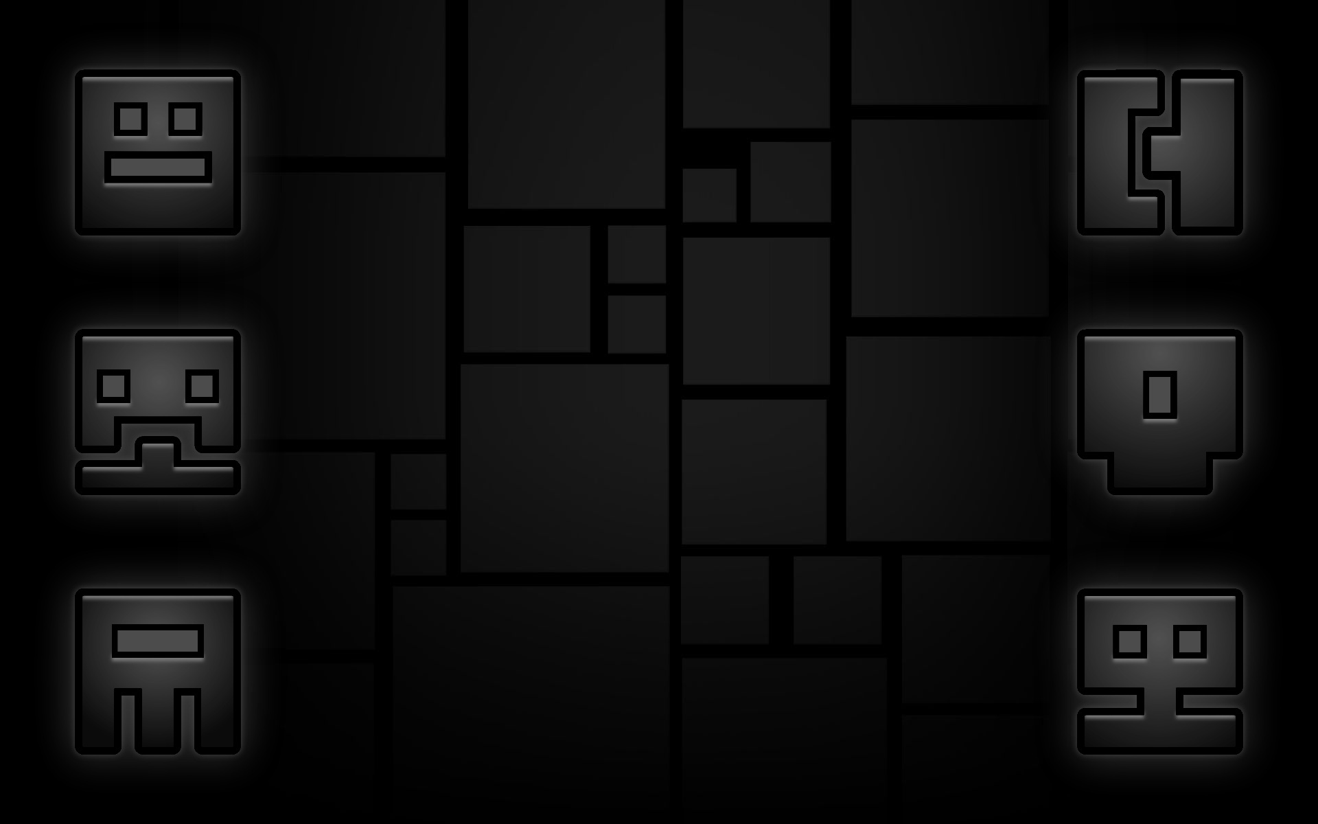 Icone Geometry Dash sfondo scuro, 1920x1200 Full HD+ WUXGA, PC