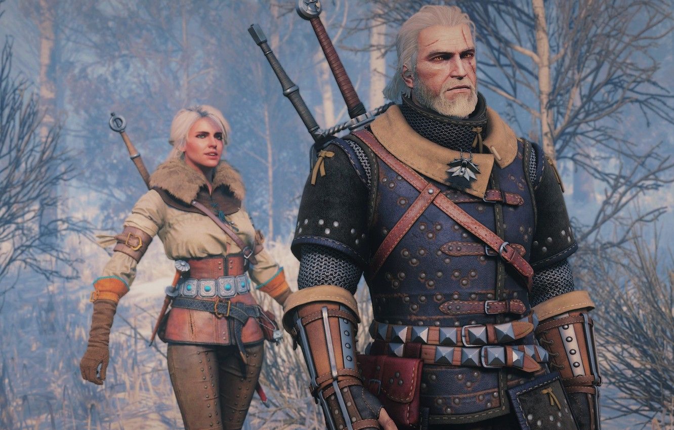 Geralt e Ciri nella neve, 1332x850 720p, MacBook Air