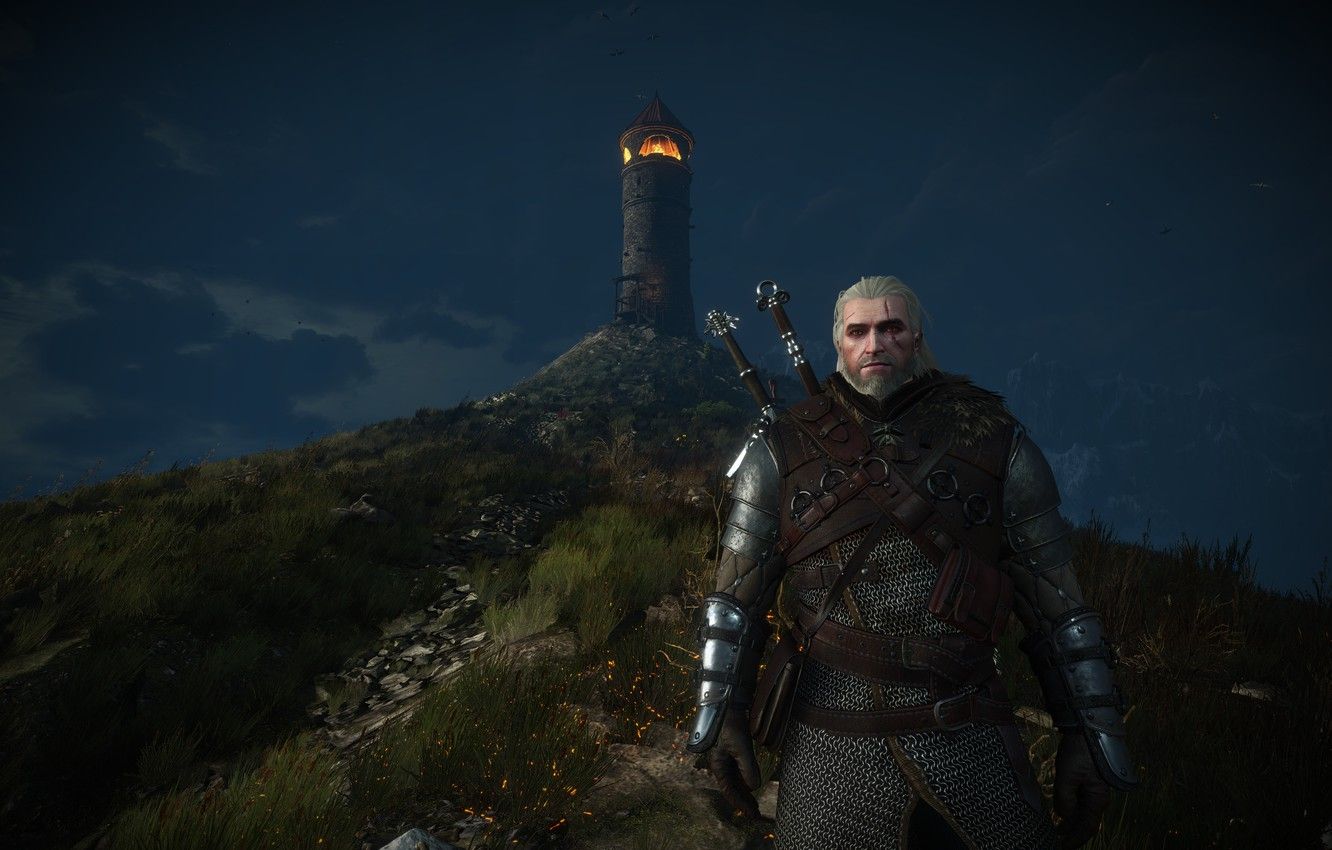 Geralt di Rivia, The Witcher 3, 1332x850 HD, Desktop