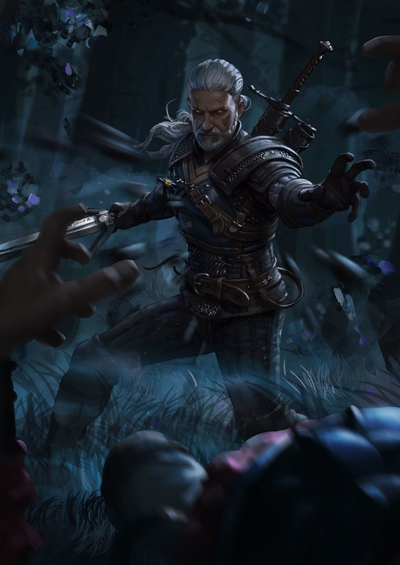 Geralt of Rivia, The Witcher, 1316x1861 Verticale, Samsung Galaxy