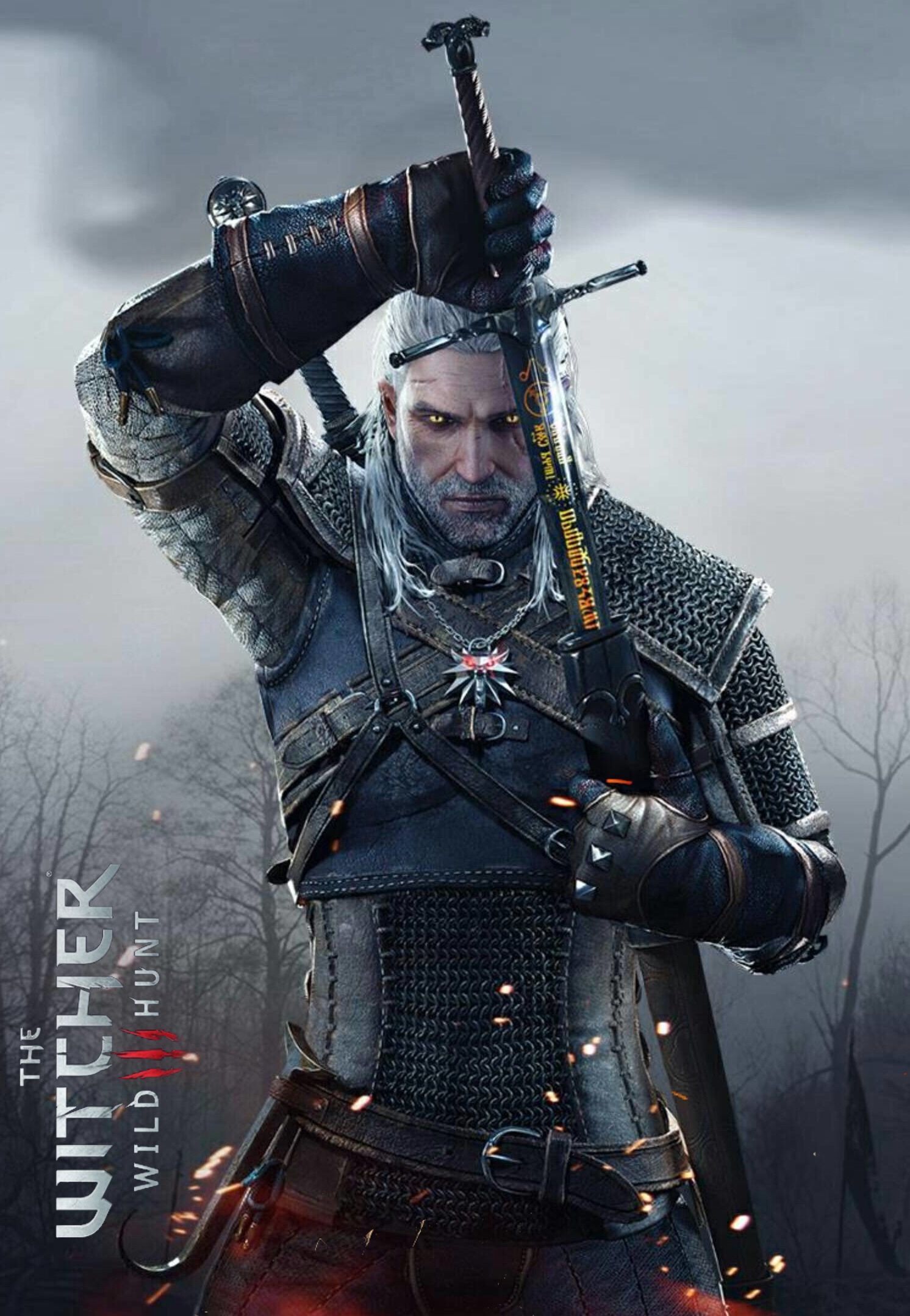 Geralt di Rivia, The Witcher 3, 1492x2157 Verticale, Telefono