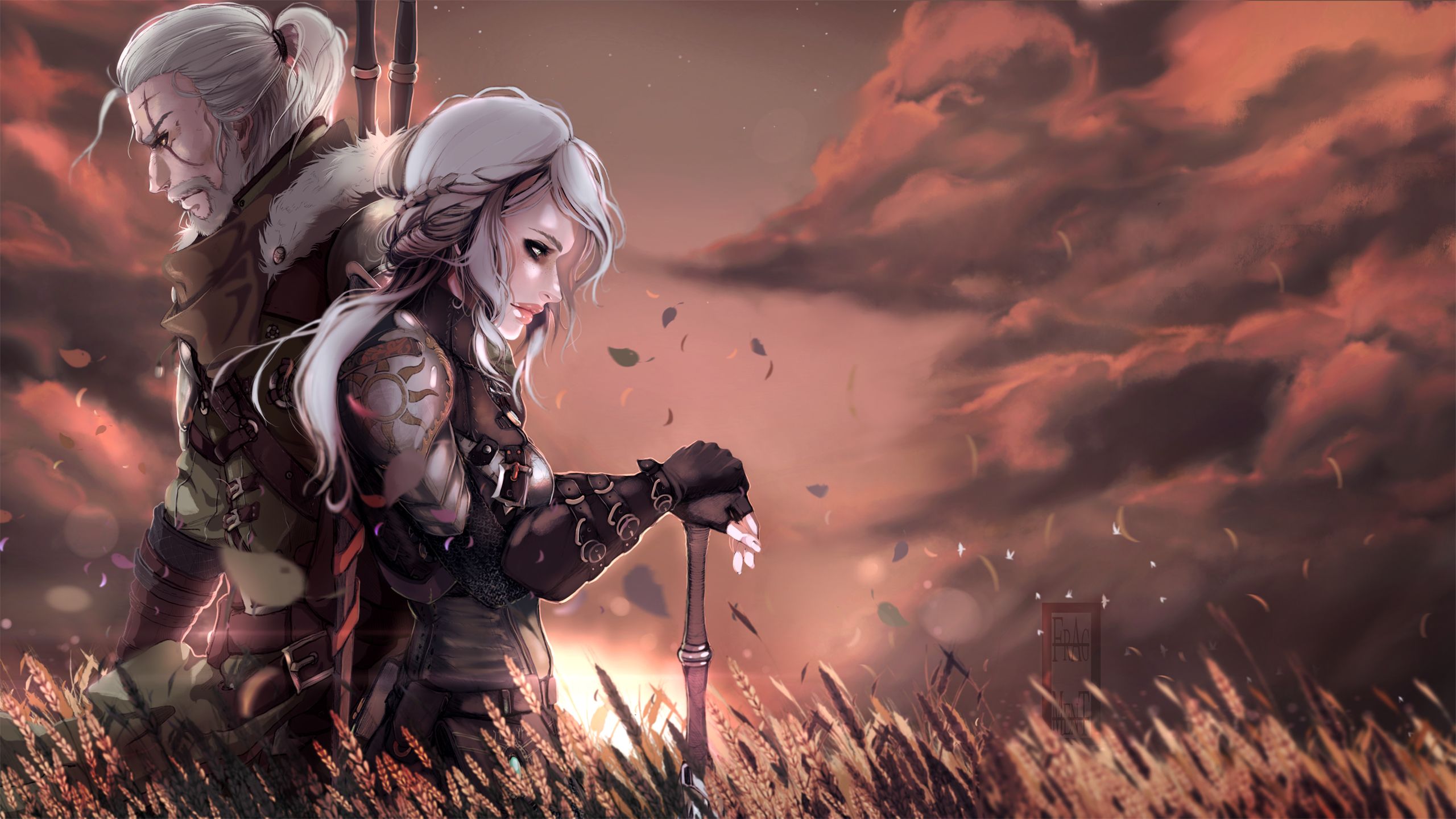 Geralt e Ciri, The Witcher, 2560x1440 1440p, Desktop