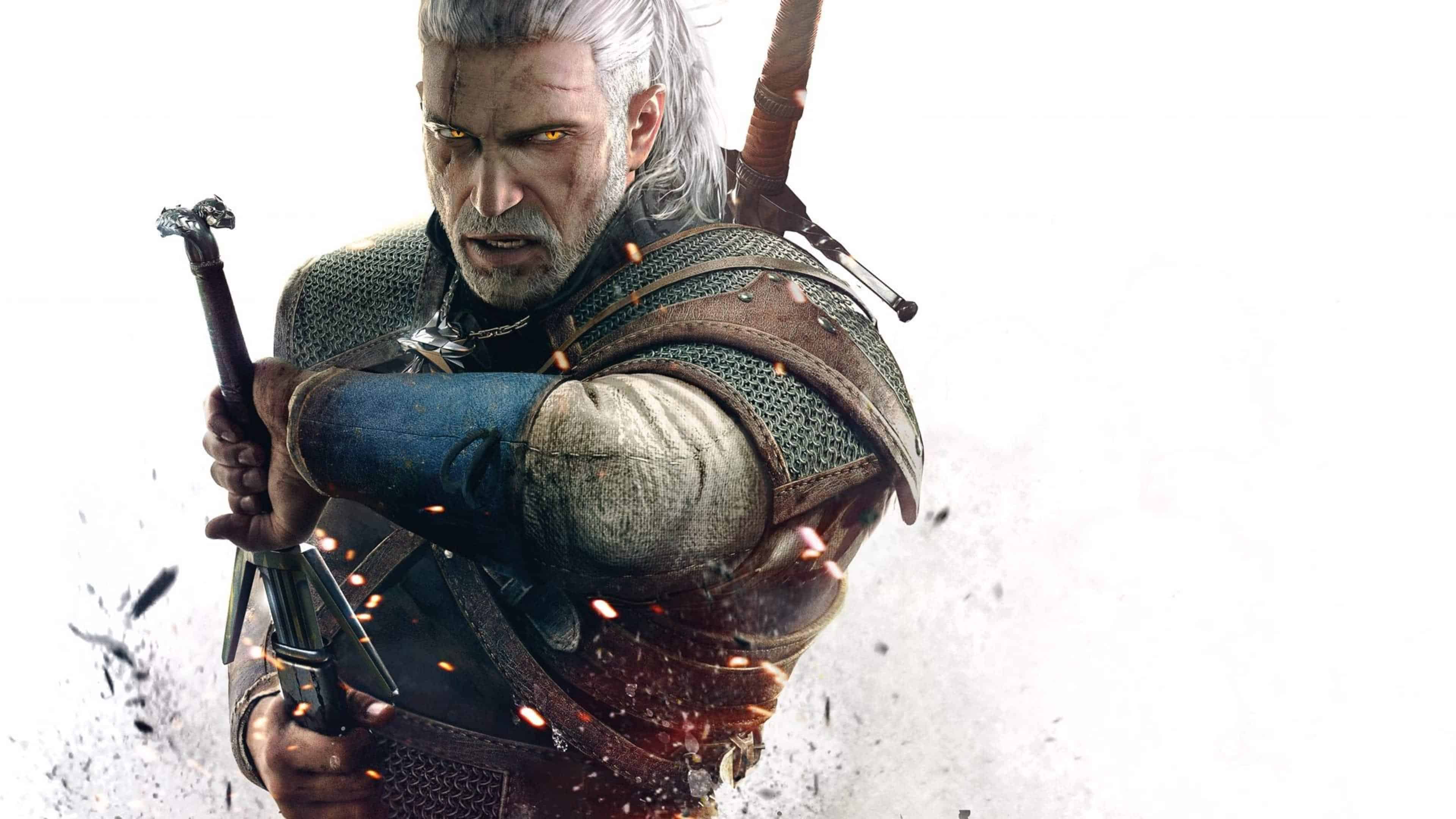 Geralt di Rivia, spade, The Witcher, 3840x2160 4K, Desktop 4K