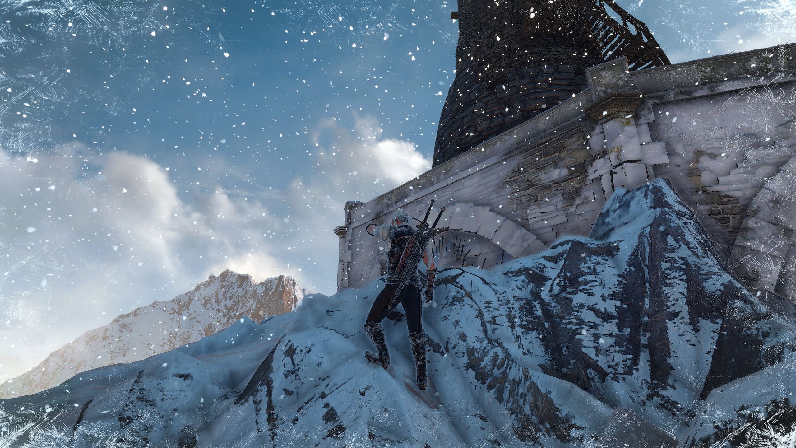 Geralt scala montagna innevata, 2560x1440 QHD, Laptop