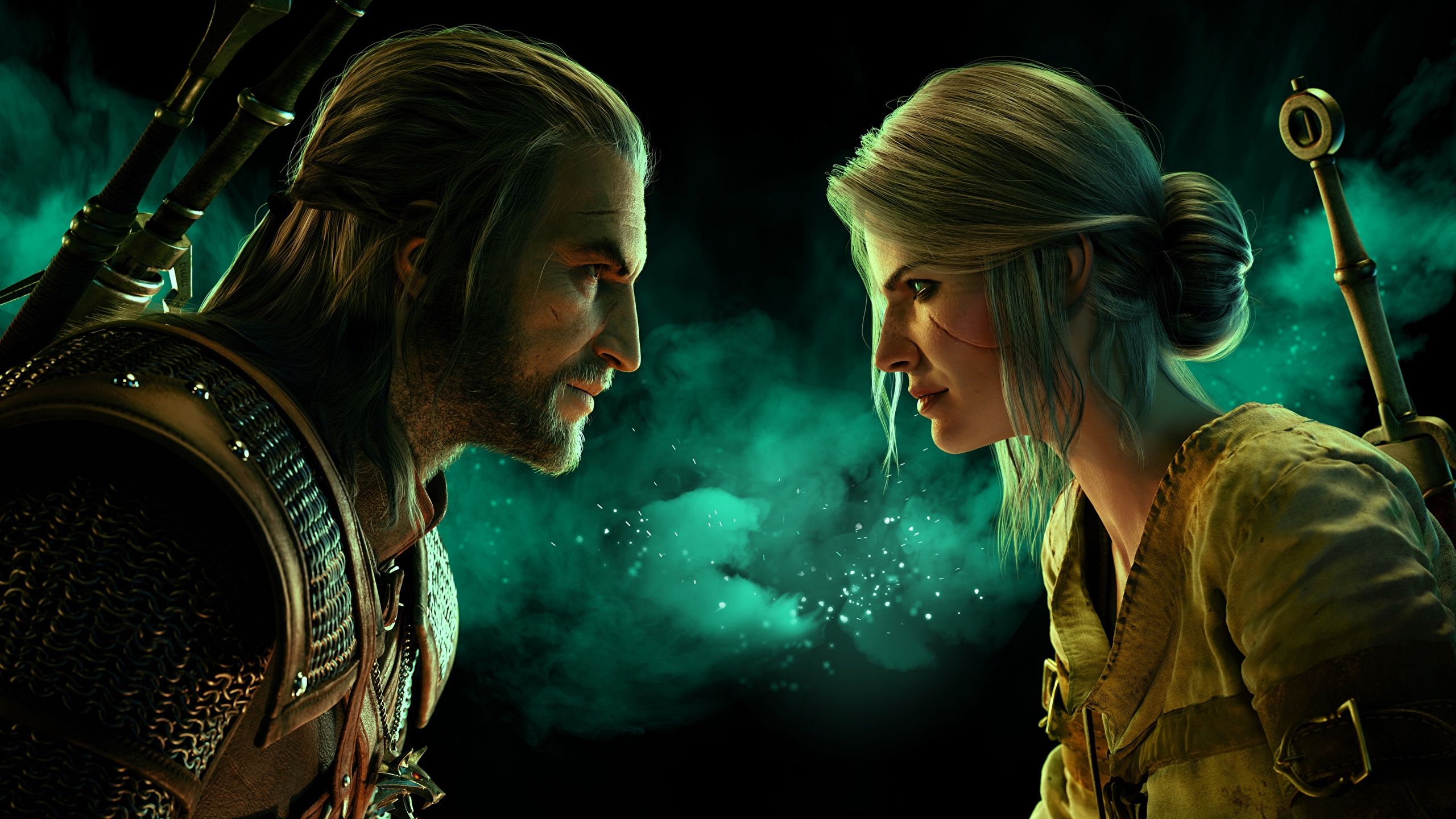 Geralt e Ciri, The Witcher 3, 2560x1440 2K, Desktop