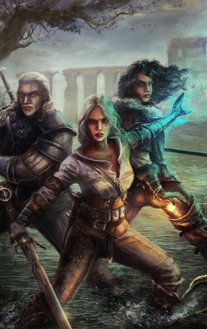 Geralt, Ciri e Yennefer, Yennefer di Vengerberg, 840x1336 Full HD Verticale, Oppo