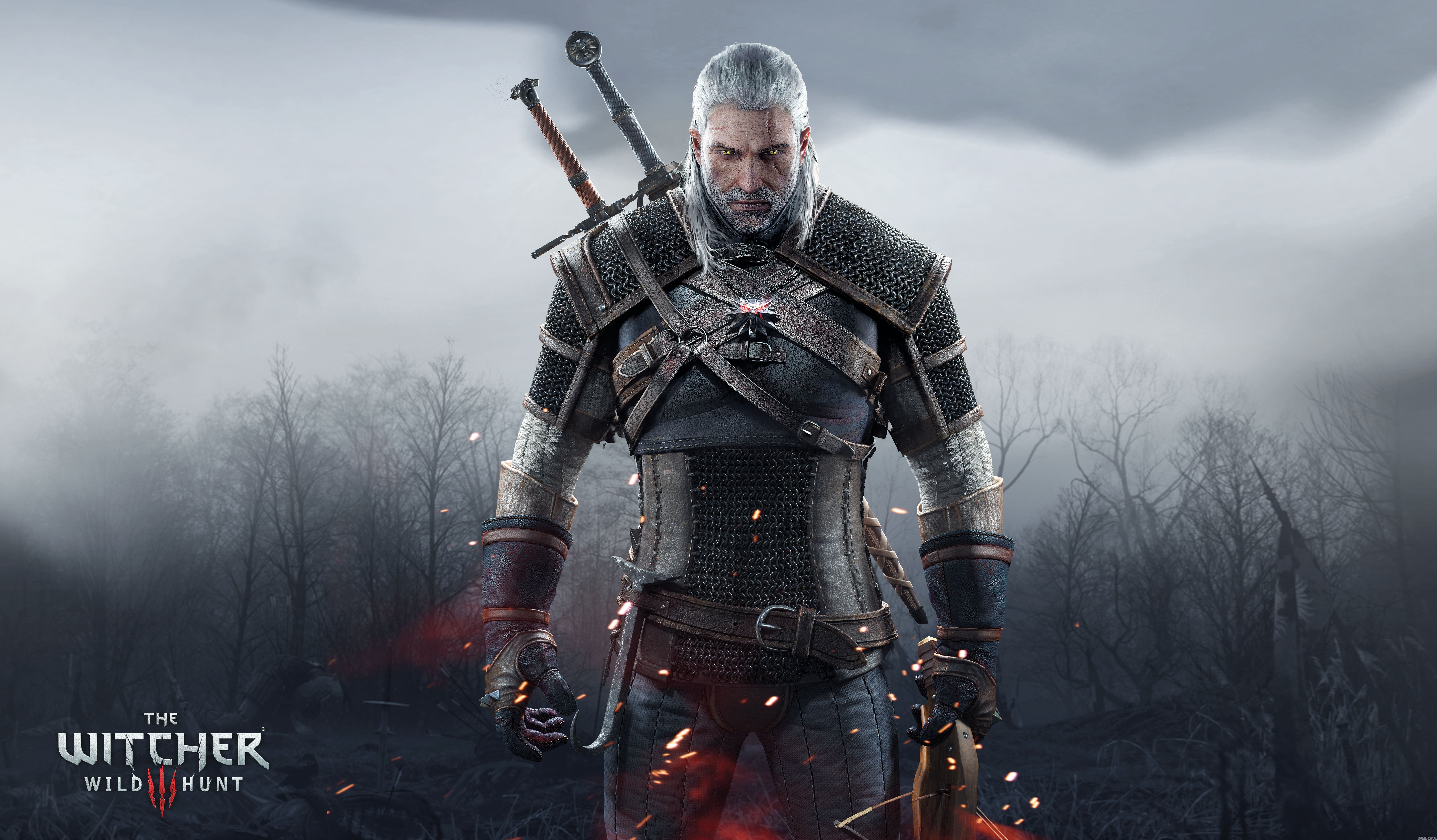 Geralt di Rivia armato, 8076x4722 Ultra HD, 4K TV