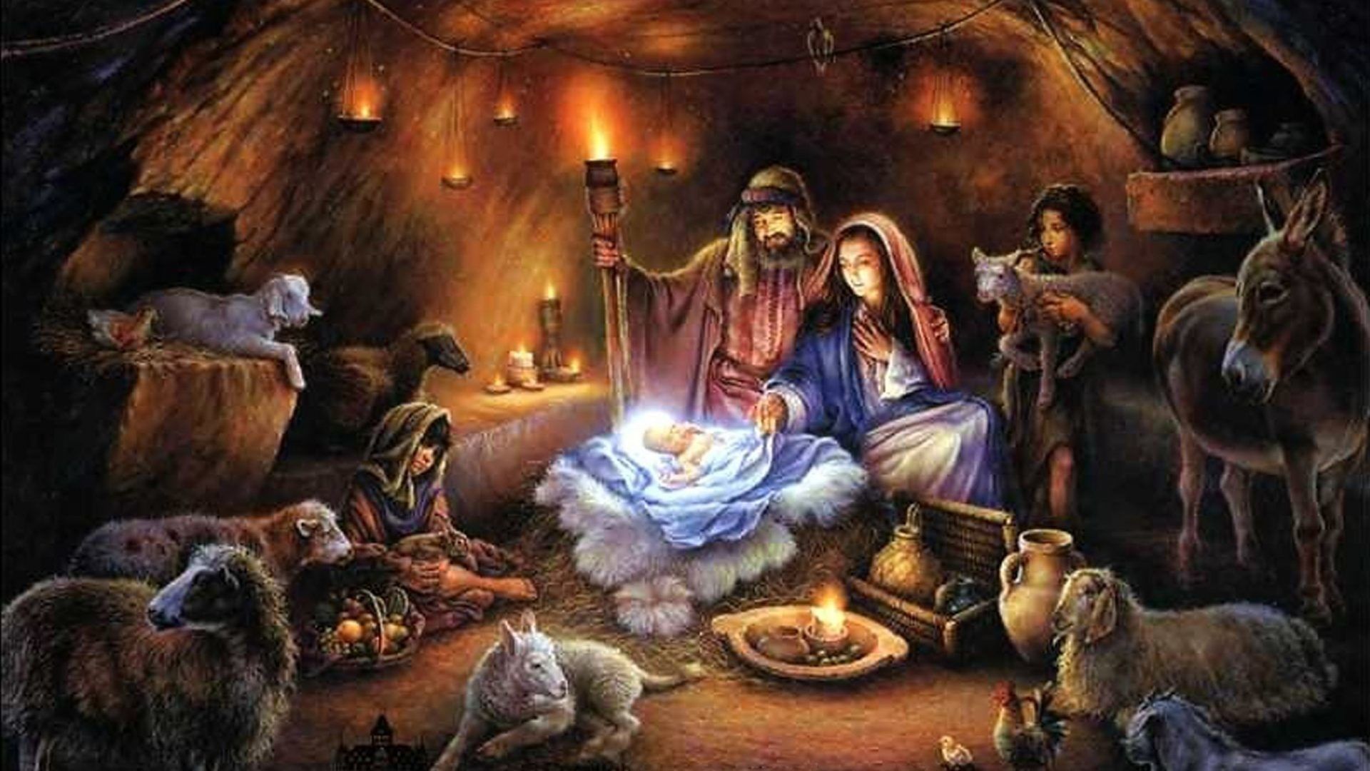Natività, Gesù Bambino in mangiatoia, 1920x1080 1080p, Laptop