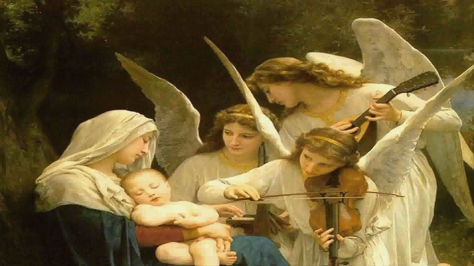 Madonna con Bambino e angeli musicanti, 1920x1080 Full HD 1080p, Desktop