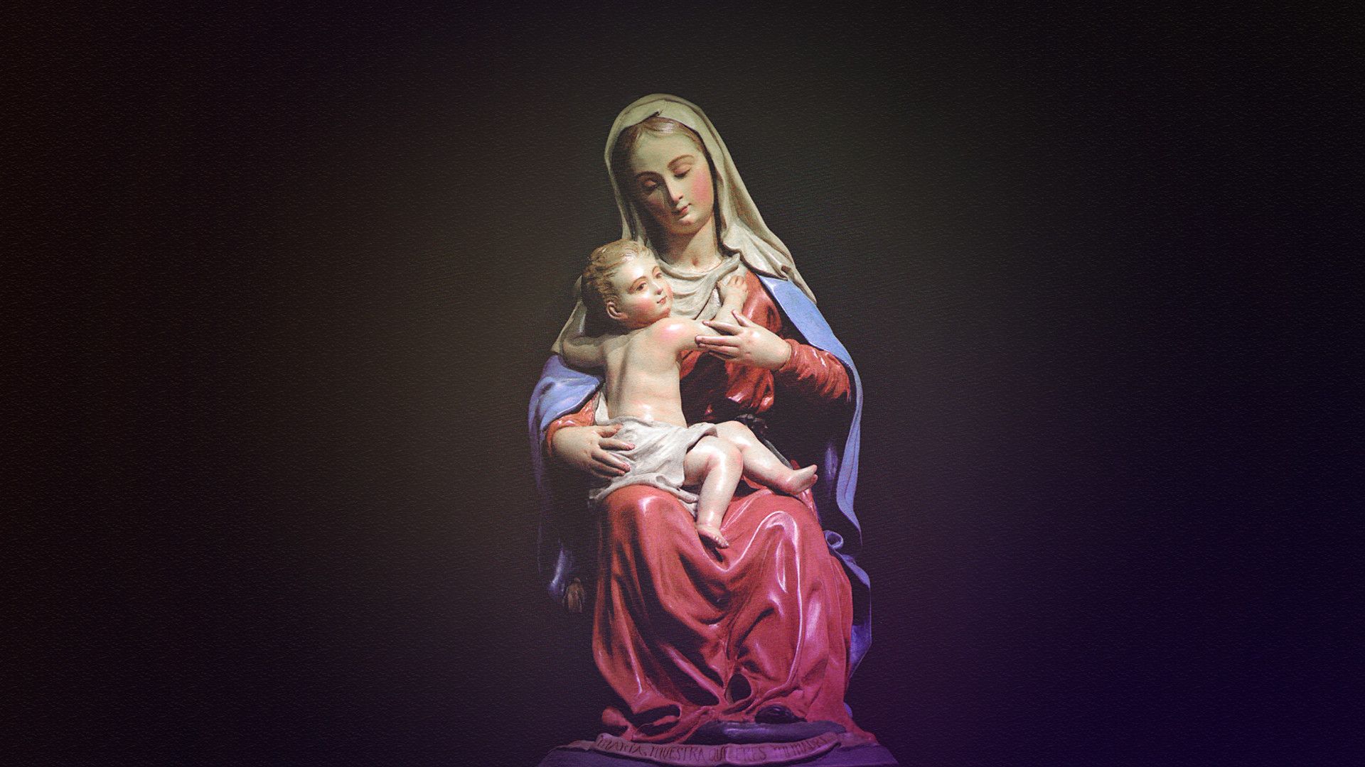 Statua Madonna con Gesù Bambino, 1920x1080 Full HD 1080p, PC Desktop