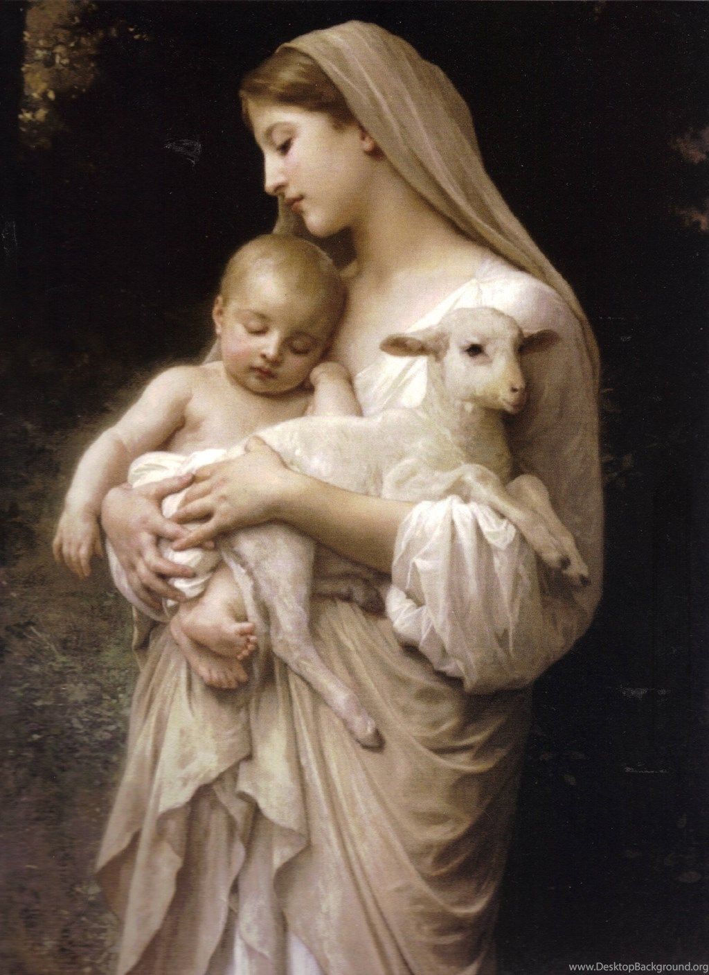 Madonna con Gesù Bambino e agnello, 1024x1407 Full HD Verticale, Smartphone