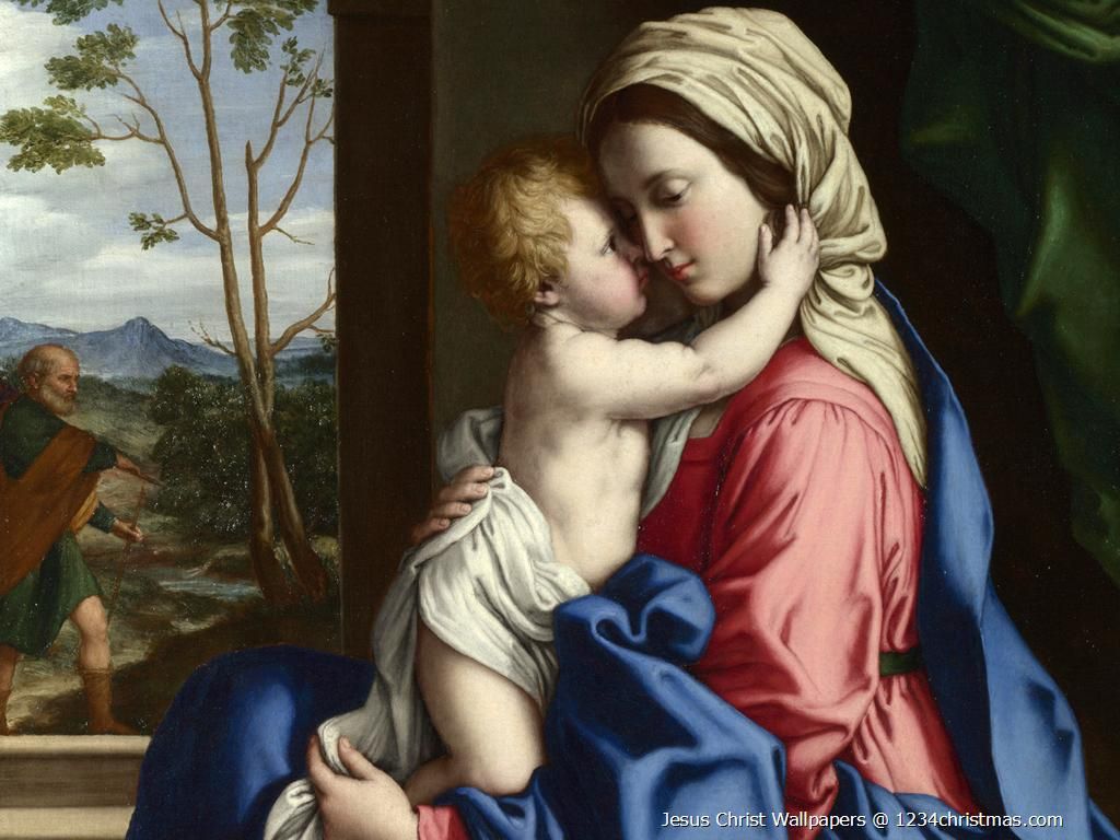 Madonna col Bambino dipinto, 1024x768 HD, PC