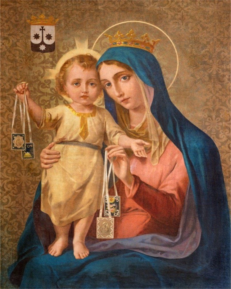 Madonna con Gesù Bambino, scapolare, 808x1010 Full HD Verticale, iPhone