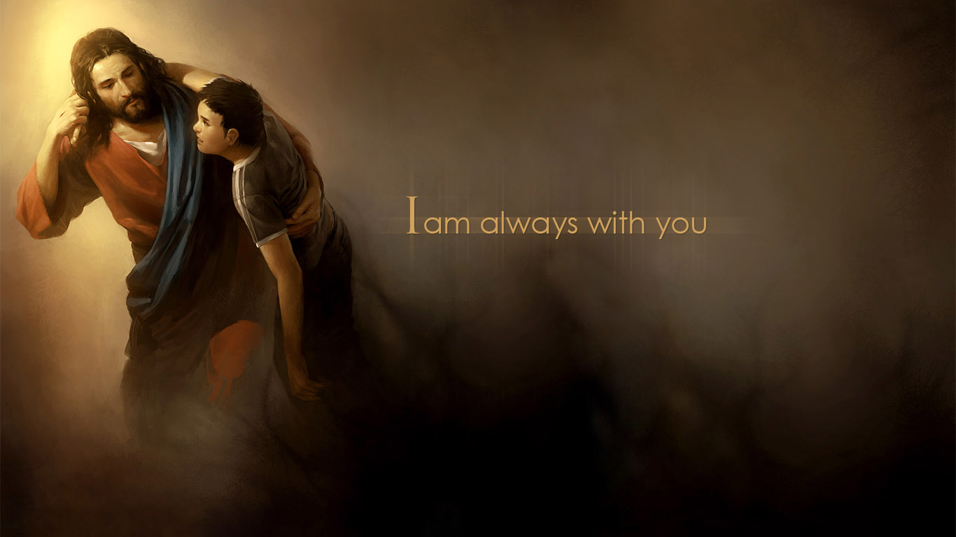 Gesù Cristo abbraccia un uomo, 1366x768 720p, PC