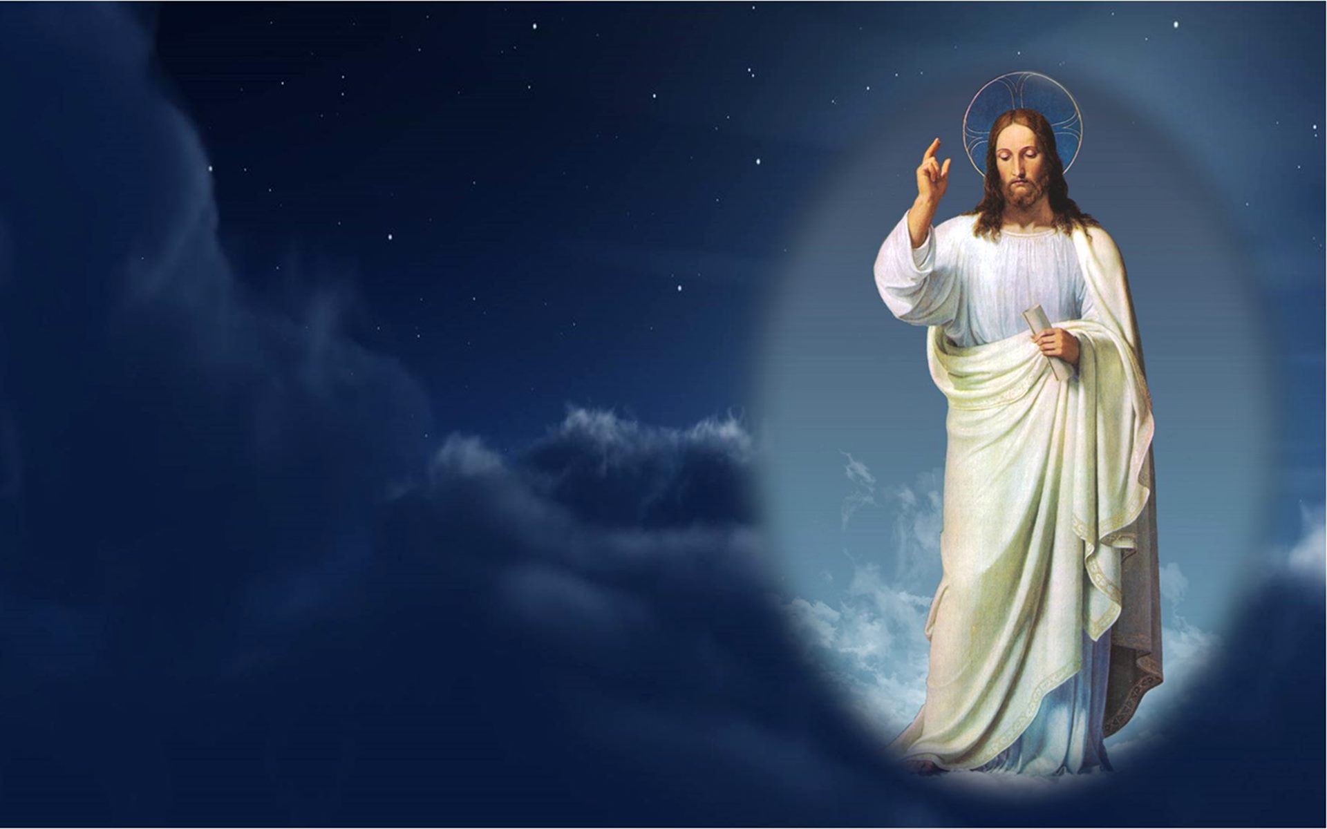 Gesù Cristo tra le nuvole, 1920x1200 WUXGA, PC