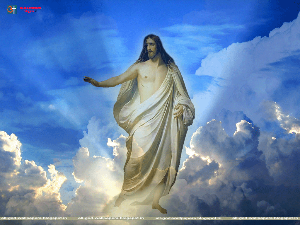 Gesù Cristo tra le nuvole, 1024x768 HD, Laptop
