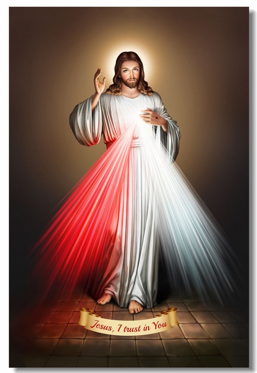 Gesù Misericordioso, raggi luminosi, 1000x1449 Full HD Verticale, Smartphone
