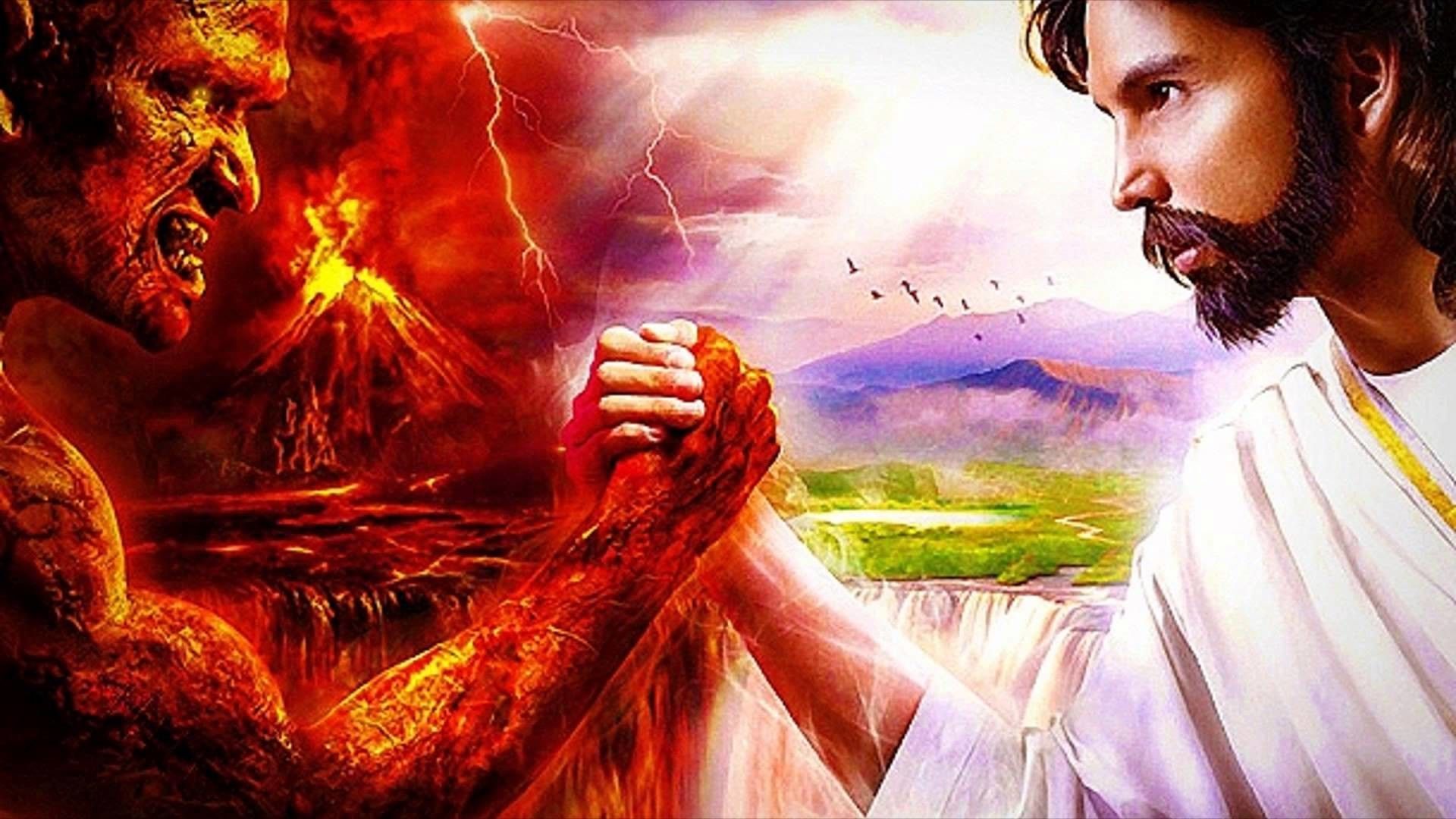 Gesù contro Satana braccio di ferro, 1920x1080 1080p, PC Desktop