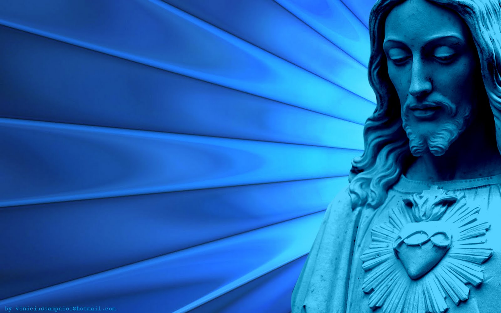 Gesù Sacro Cuore blu, 1600x1000 900p, MacBook Air
