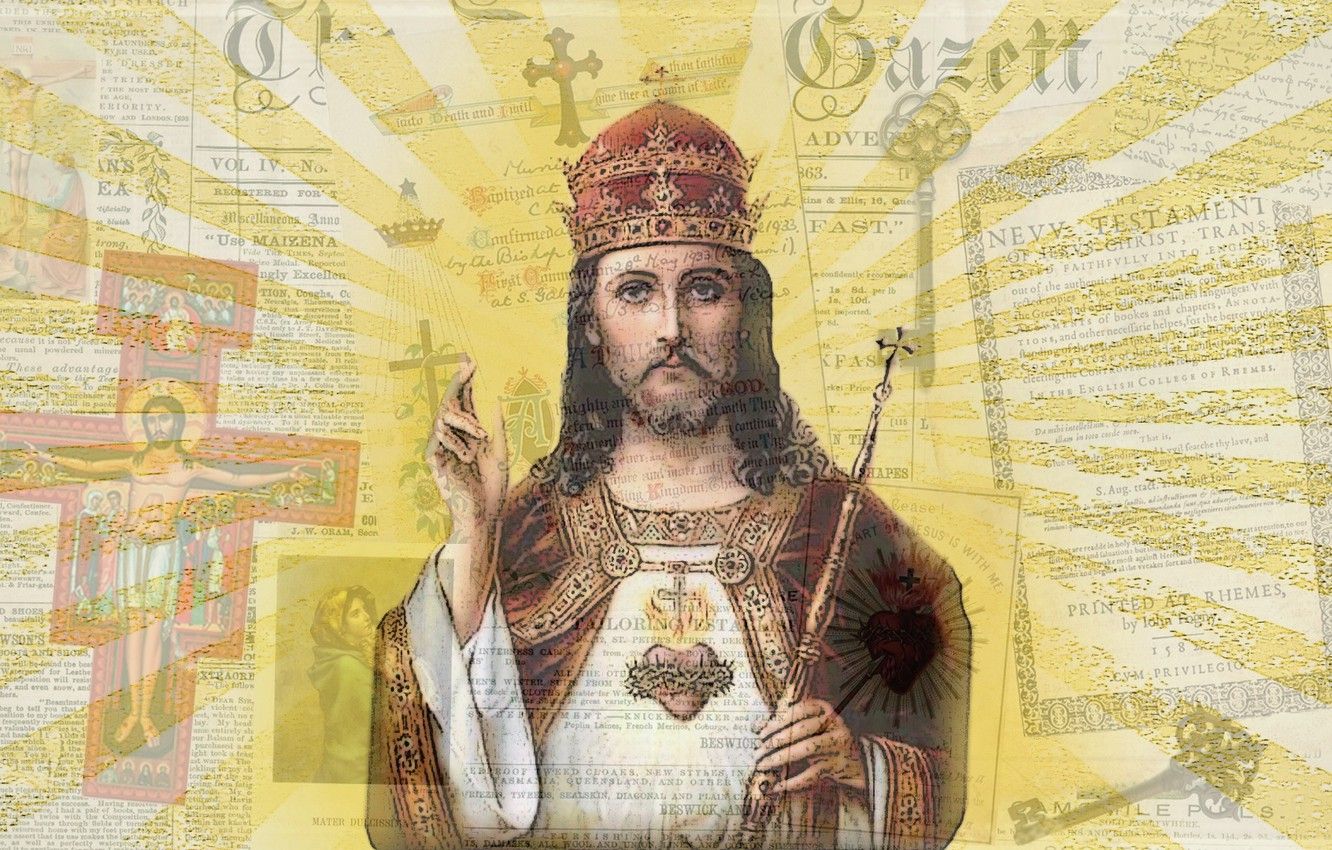 Gesù Cristo Re con corona, 1332x850 HD, Desktop