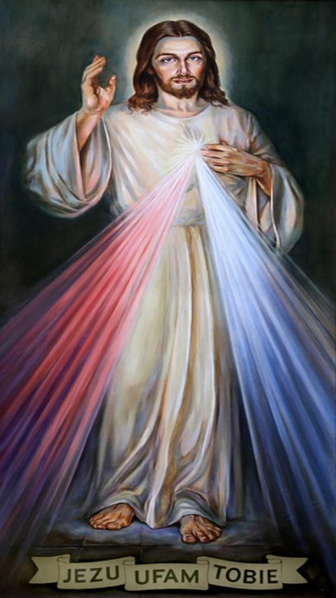 Gesù Misericordioso dipinto religioso, 1080x1920 Full HD Verticale, Smartphone