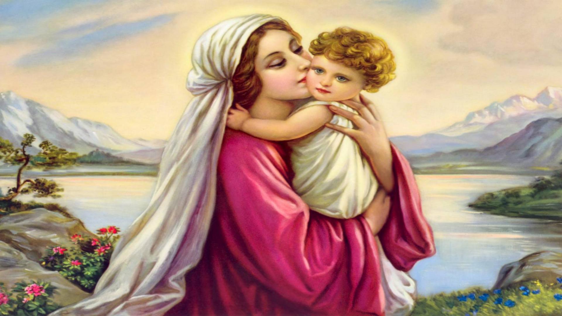 Madonna con Bambino Gesù, 1920x1080 Full HD 1080p, PC Desktop