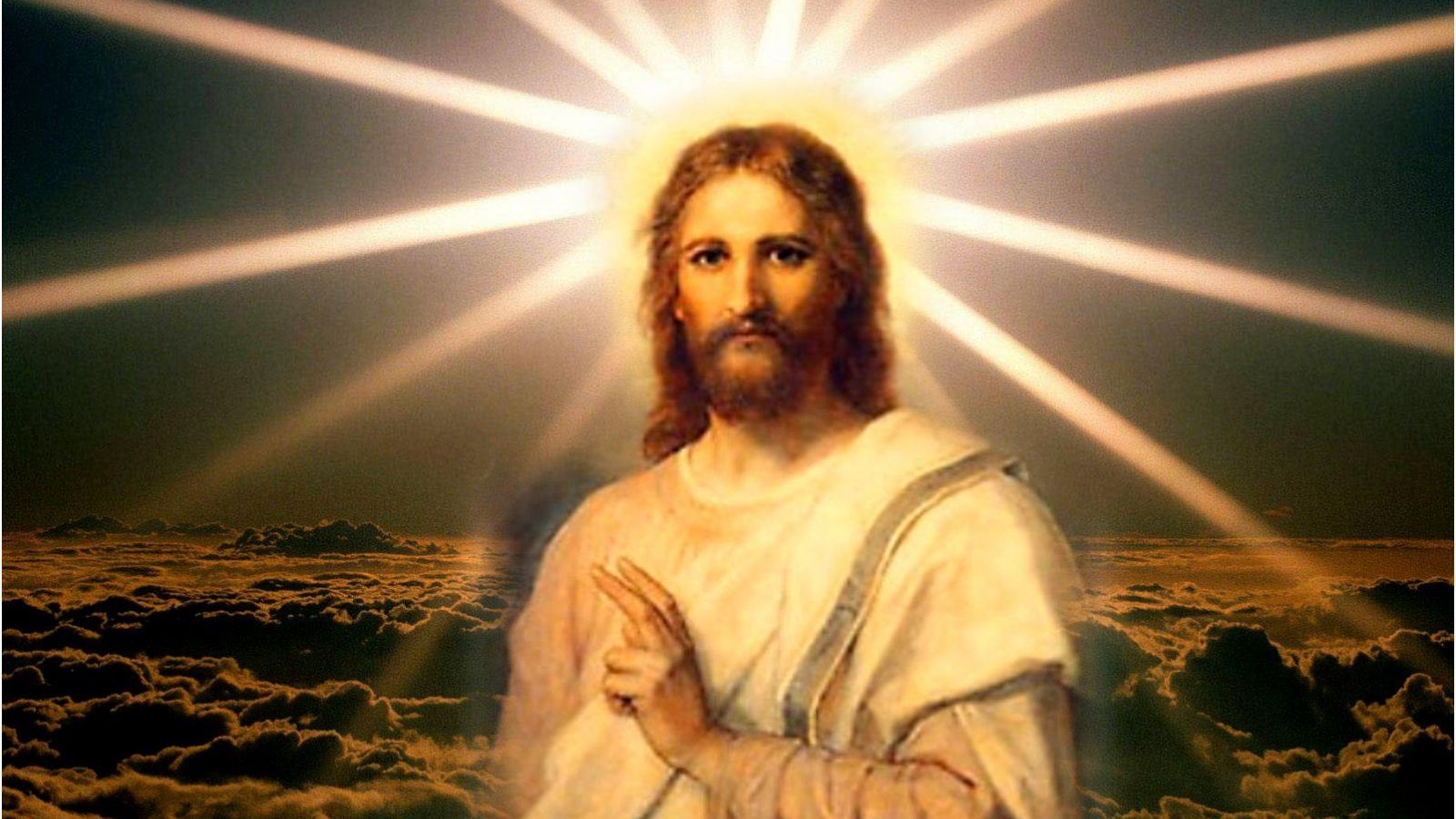 Gesù Cristo con raggi luminosi, 1600x900 900p, iMac