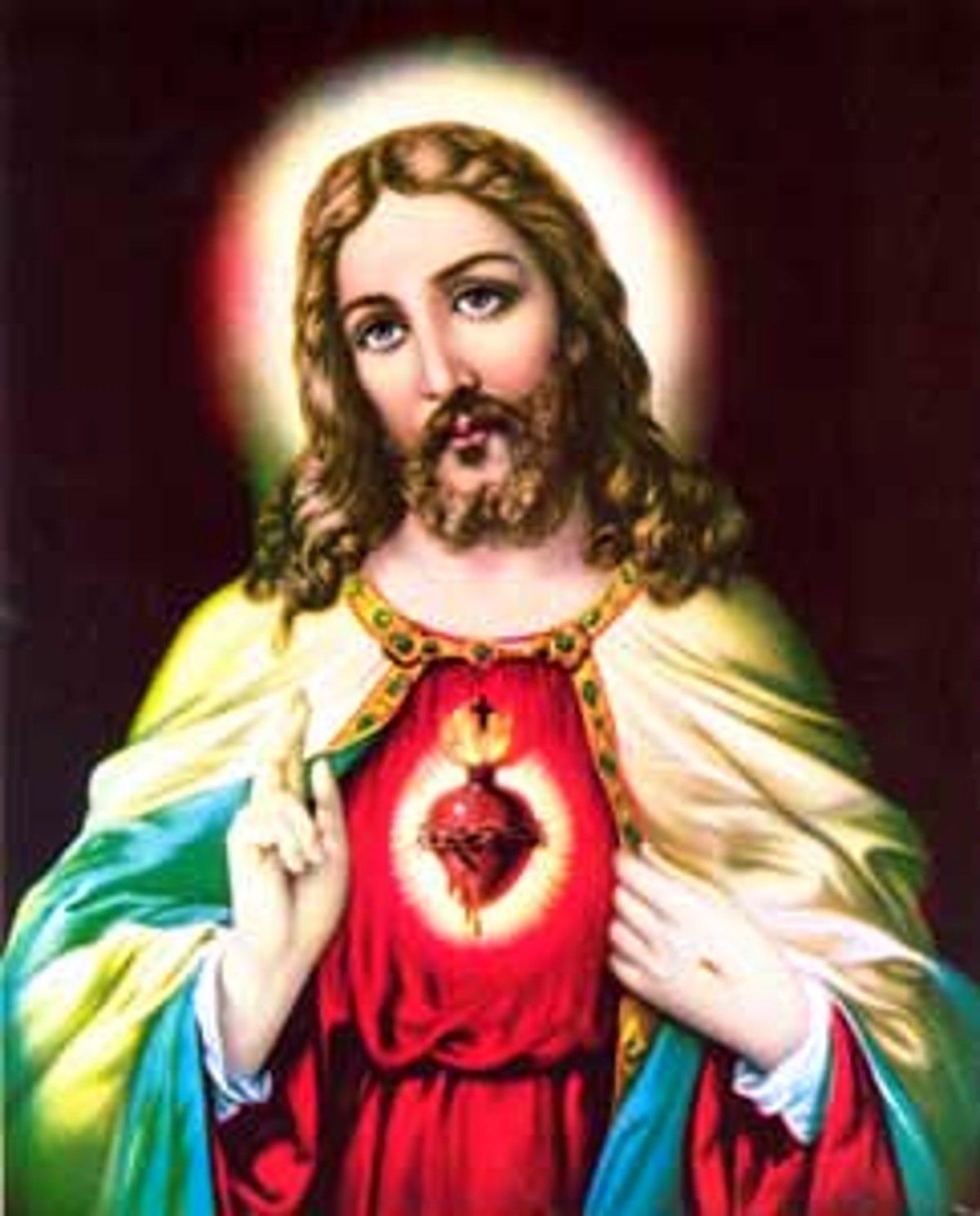 Gesù Sacro Cuore dipinto, 1200x1488 Verticale, Telefono