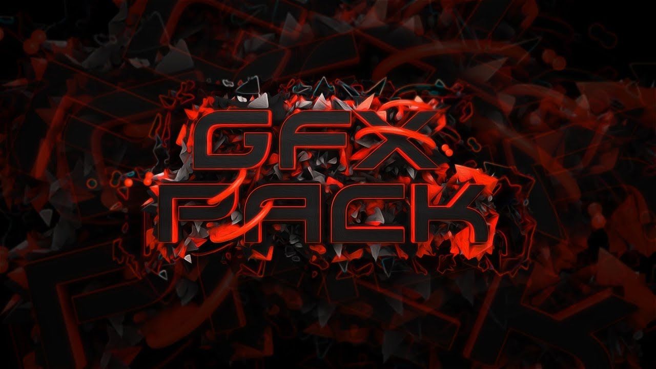 Logo GFX Pack rosso nero, 1280x720 720p, PC
