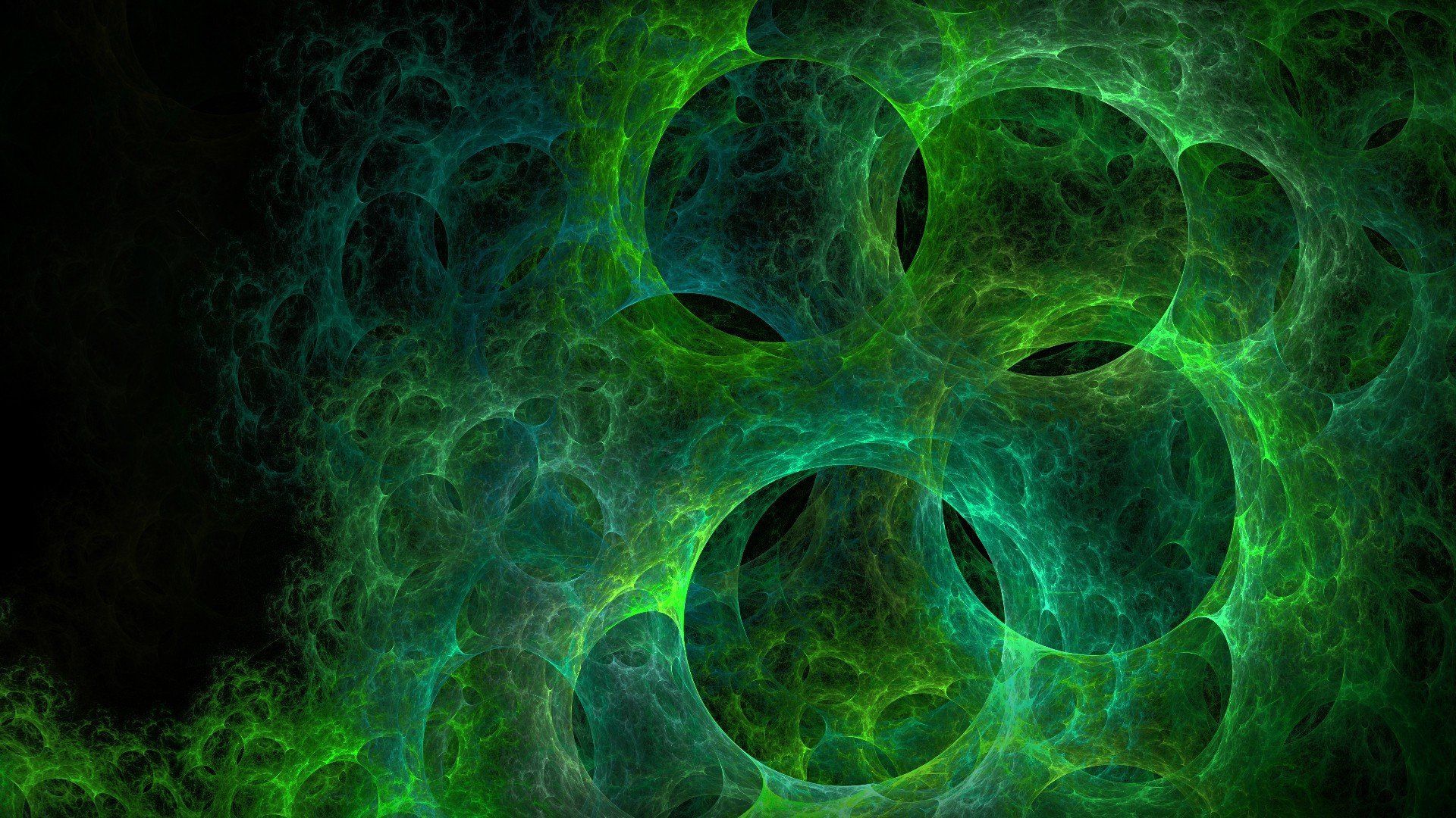 Cerchi astratti verdi fumo, 1920x1080 Full HD 1080p, Laptop
