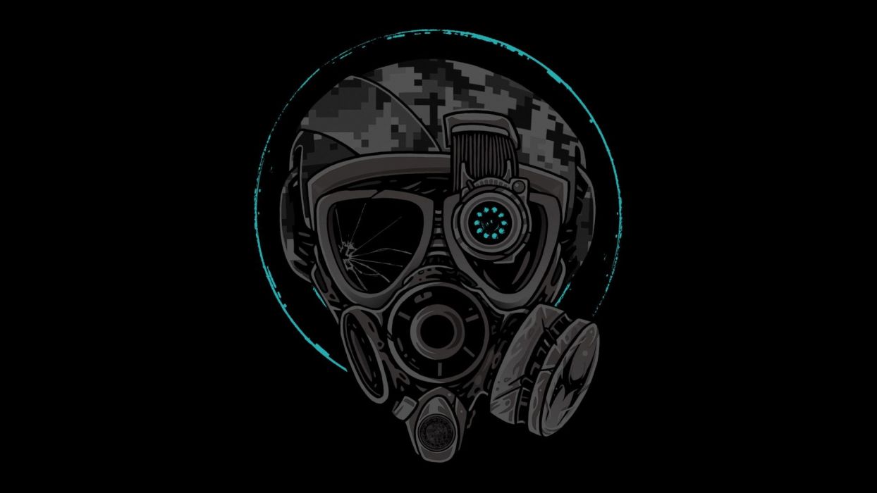 Maschera antigas grafica scura, 1244x700 HD, Desktop