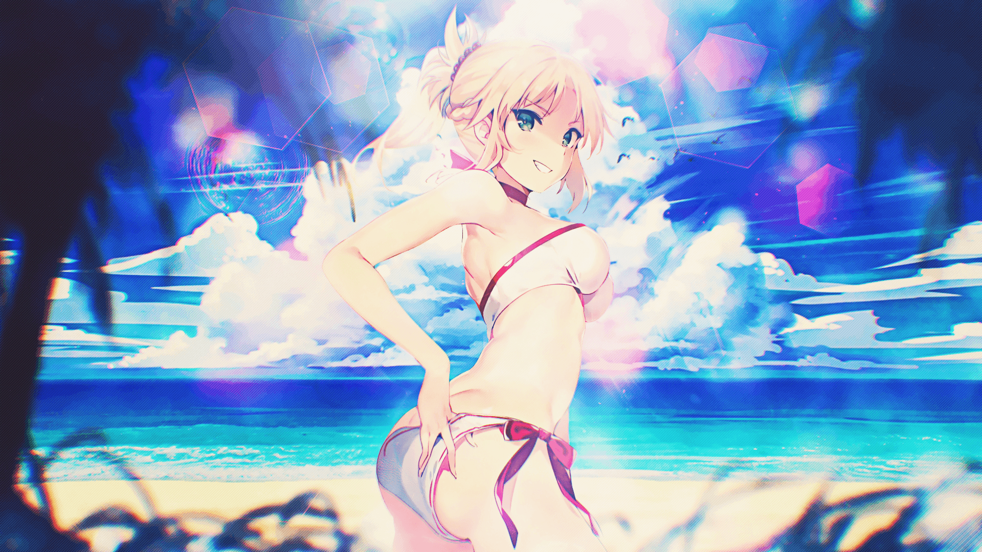 Ragazza anime spiaggia estate, 1920x1080 Full HD 1080p, PC