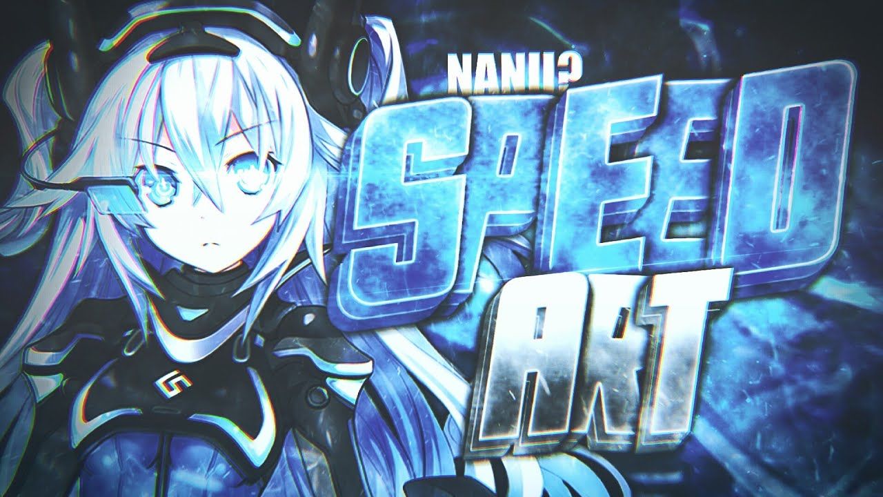 Speed Art GFX anime blu, 1280x720 HD, PC Desktop