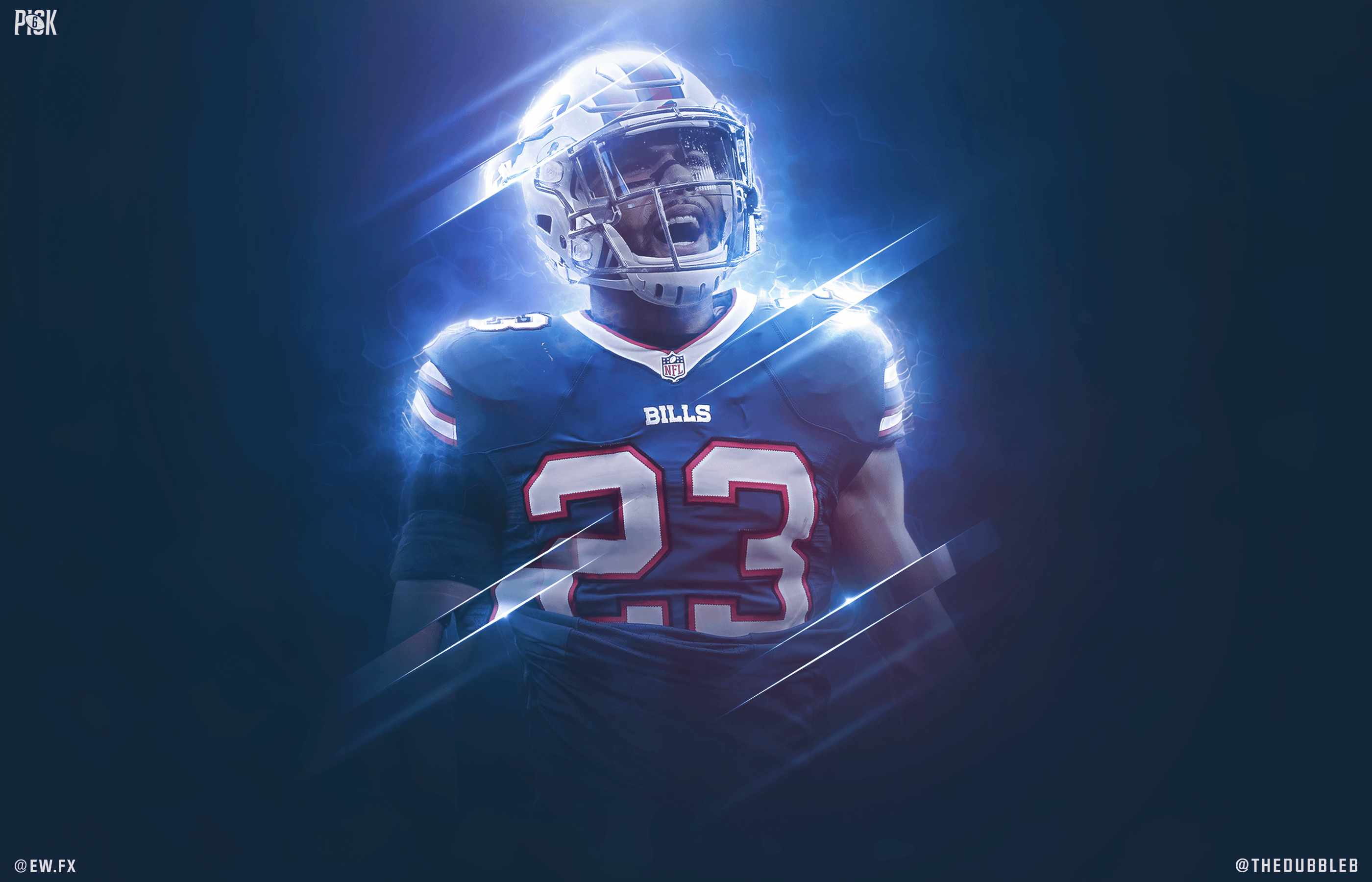 Giocatore NFL Buffalo Bills numero 23, 2800x1800 2K+, Laptop