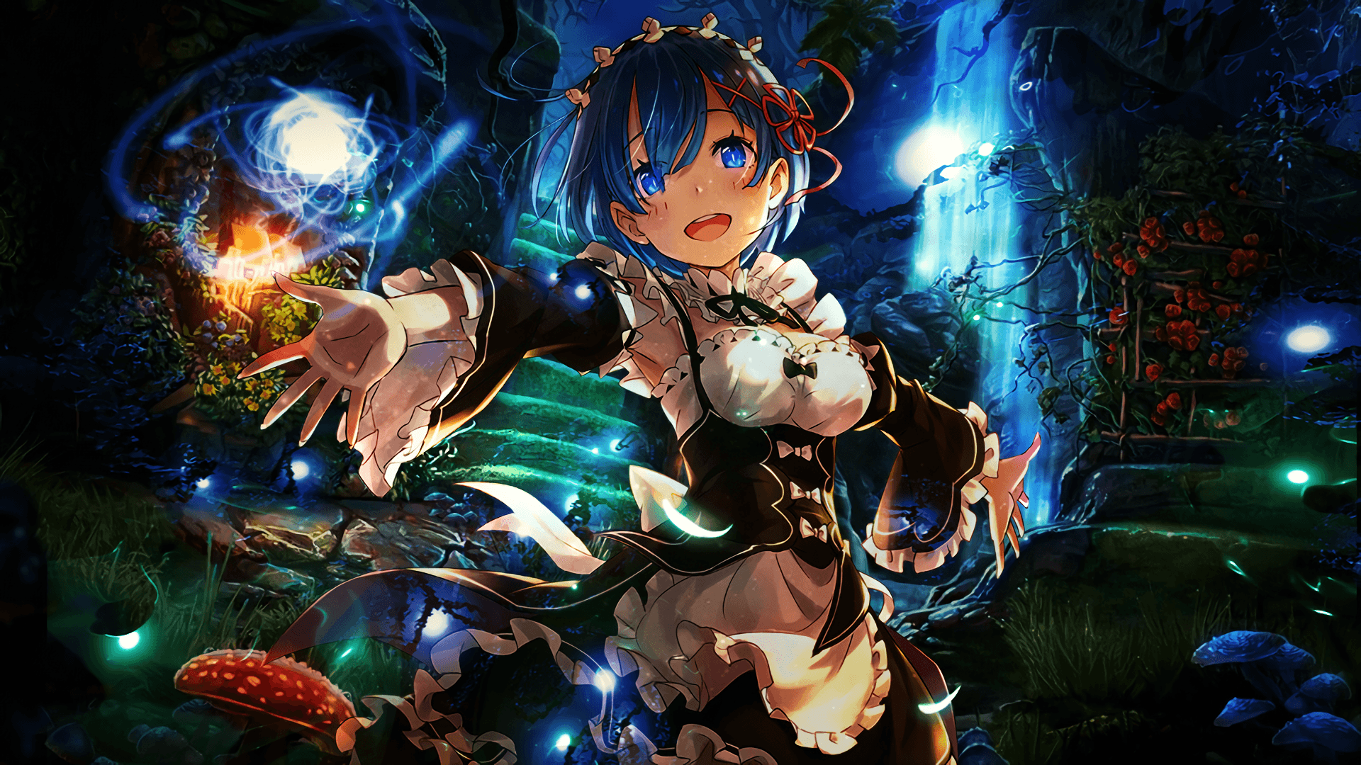 Rem Re:Zero anime GFX, 1920x1080 Full HD, Desktop