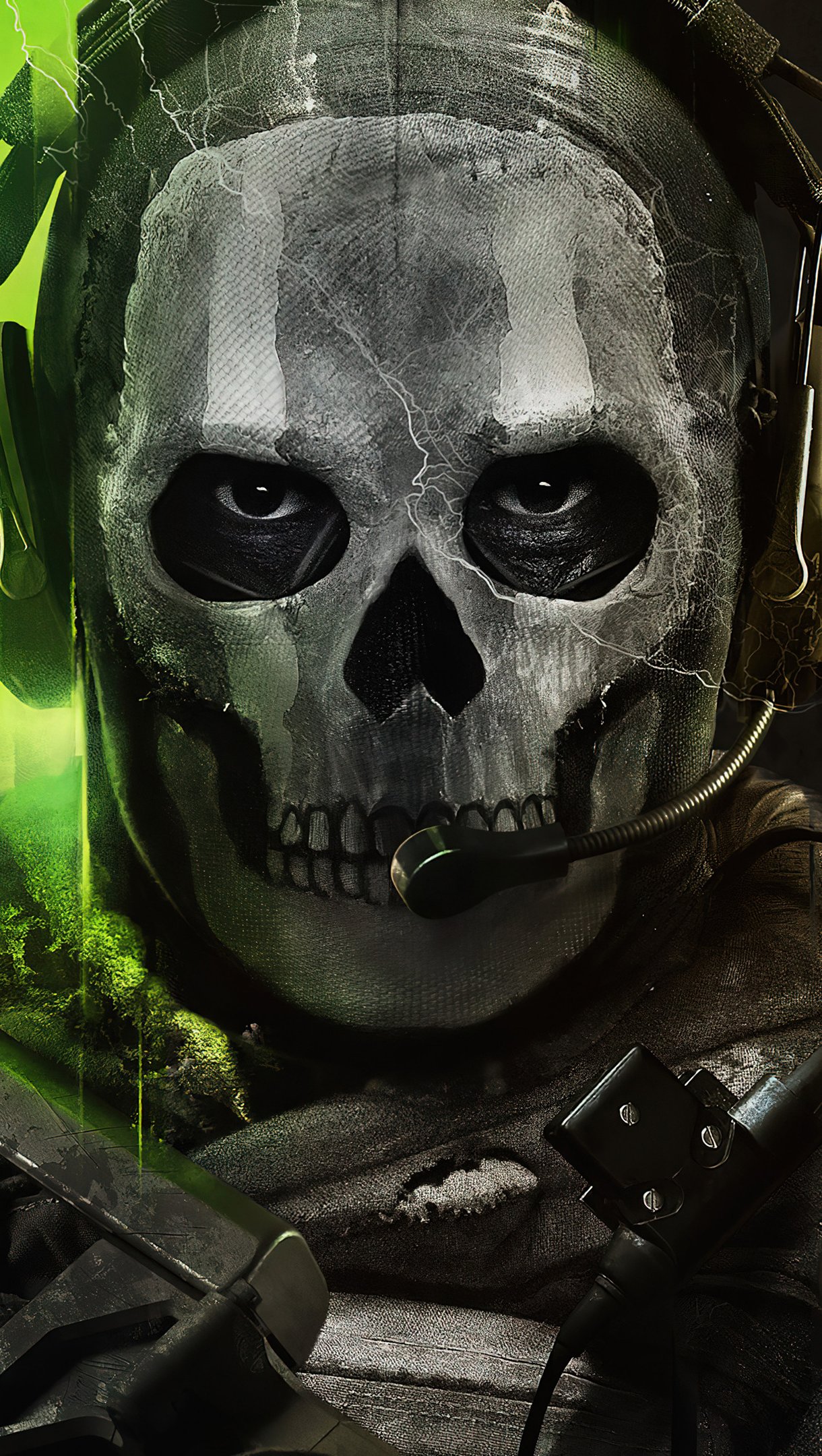 Ghost maschera teschio Call of Duty, 1220x2160 Verticale, POCO