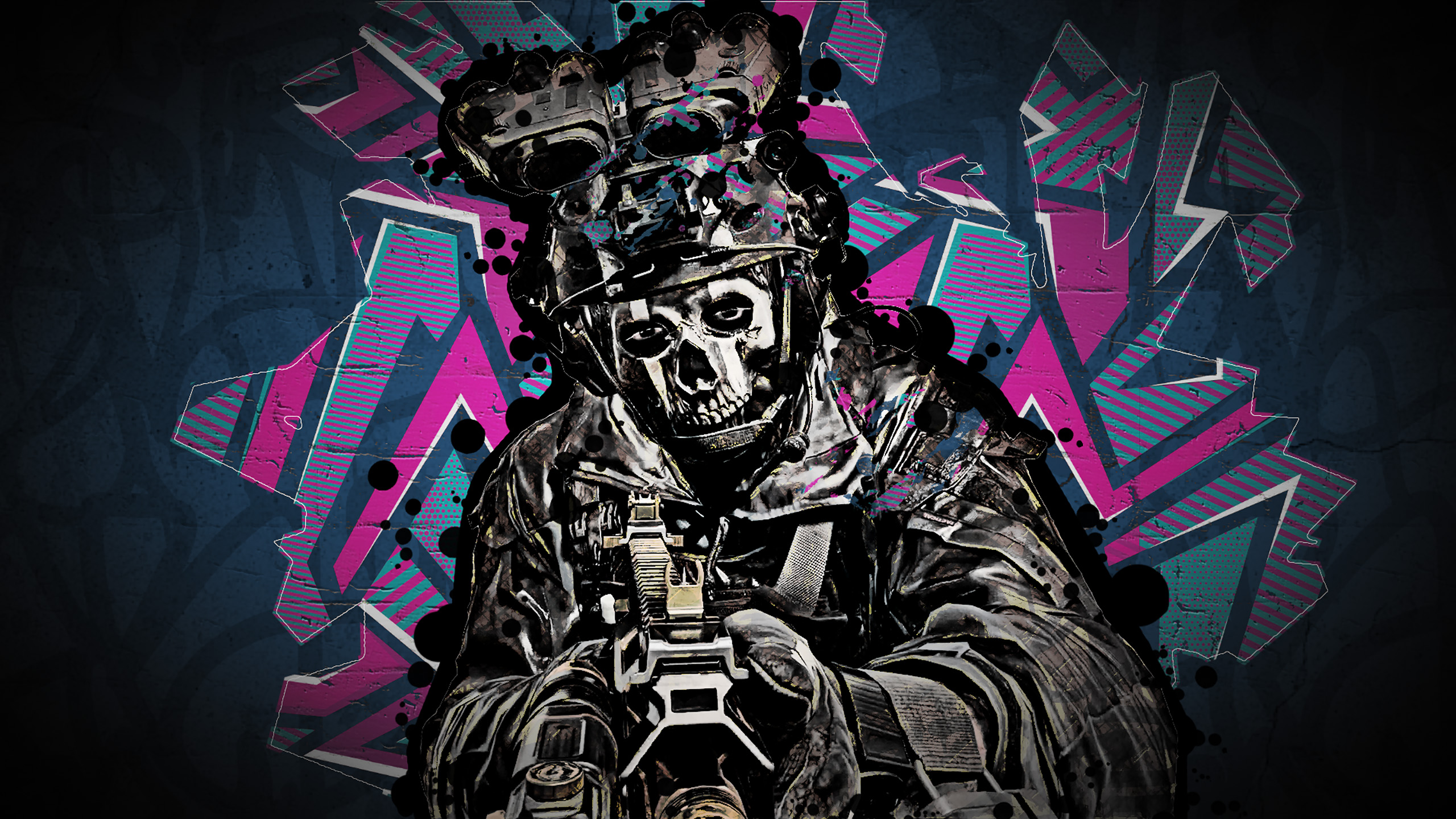 Ghost maschera teschio CoD, 2560x1440 2K, Desktop