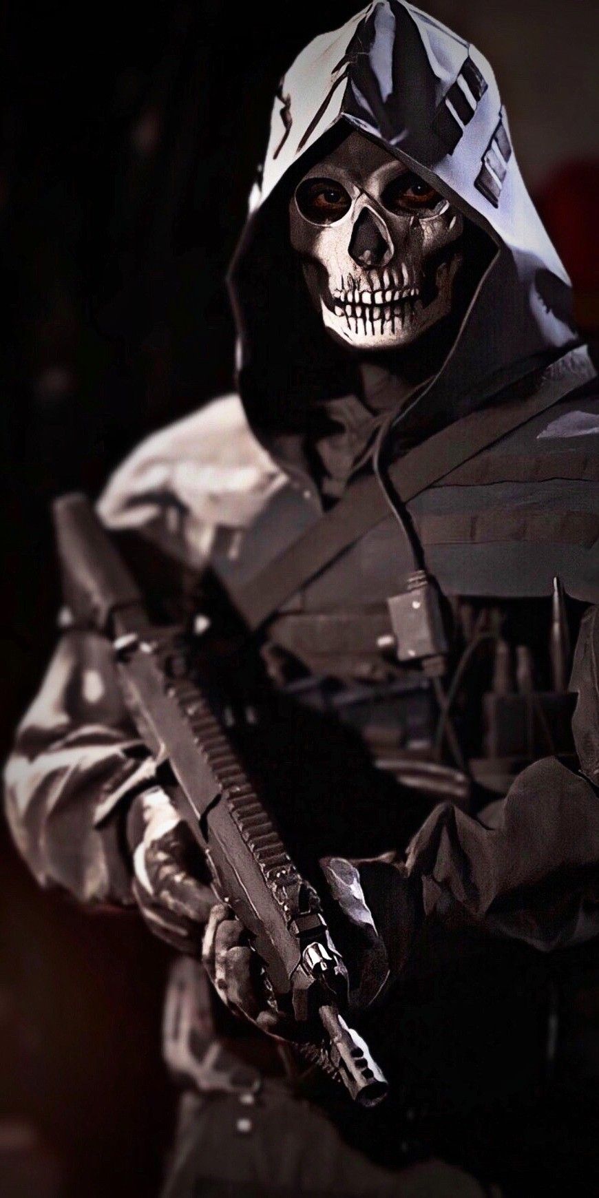 Ghost maschera teschio Call of Duty, Activision, 870x1740 Verticale, Mobile