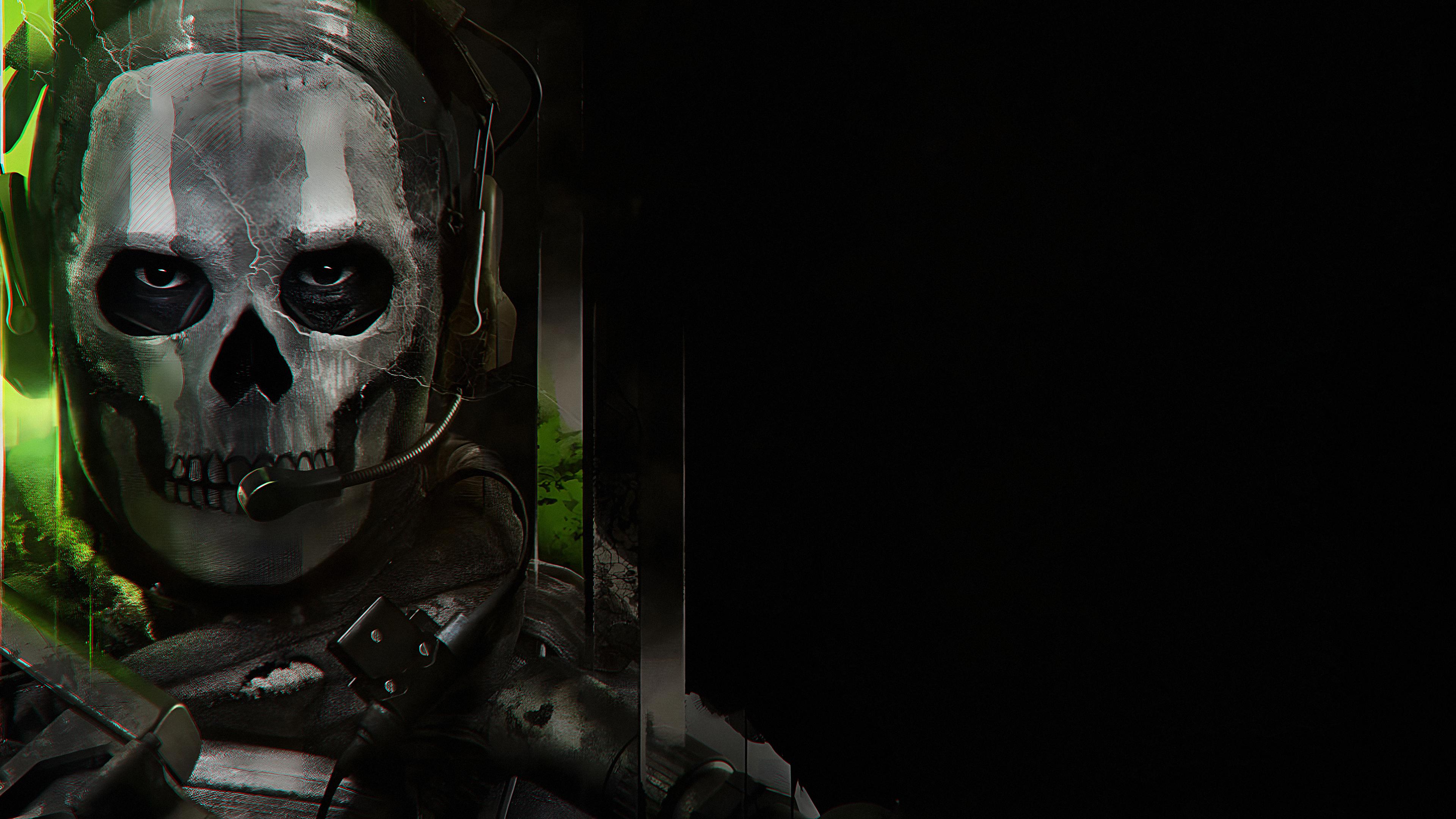 Ghost maschera teschio CoD, 3840x2160 Ultra HD, 4K TV