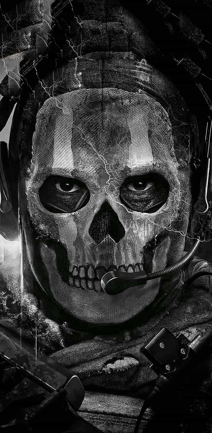 Ghost teschio maschera CoD, 733x1500 Full HD Verticale, Smartphone