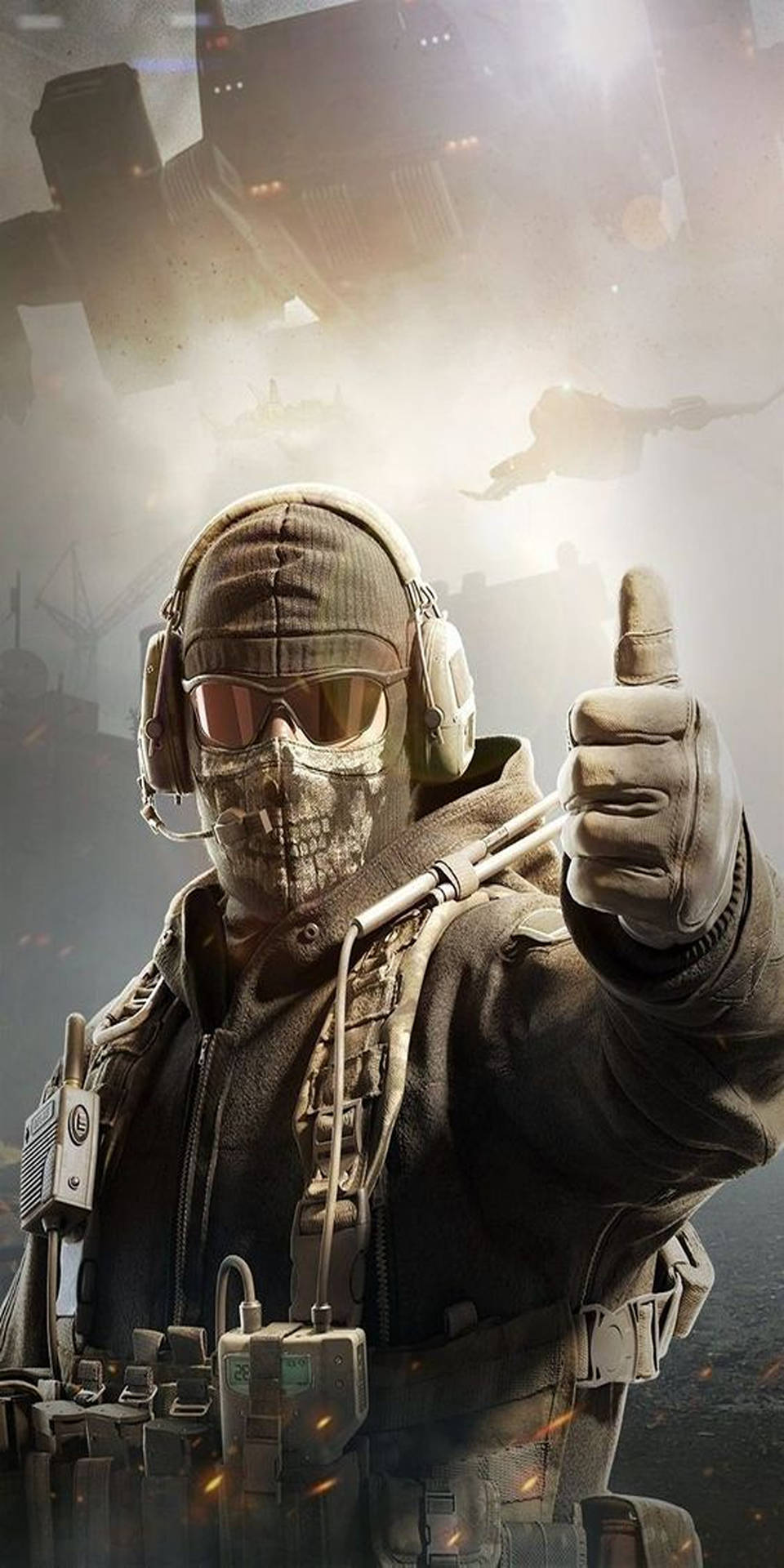 Ghost Call of Duty maschera teschio, 960x1920 Verticale, Mobile