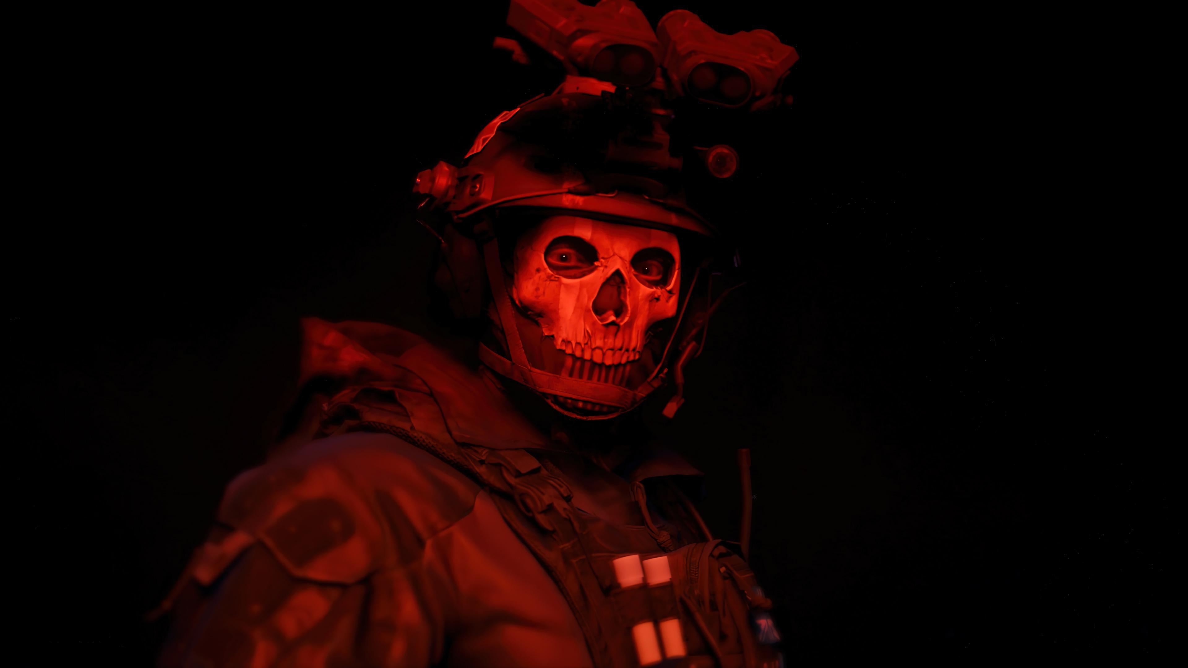 Ghost maschera teschio rossa, 3840x2160 UHD, PC 4K