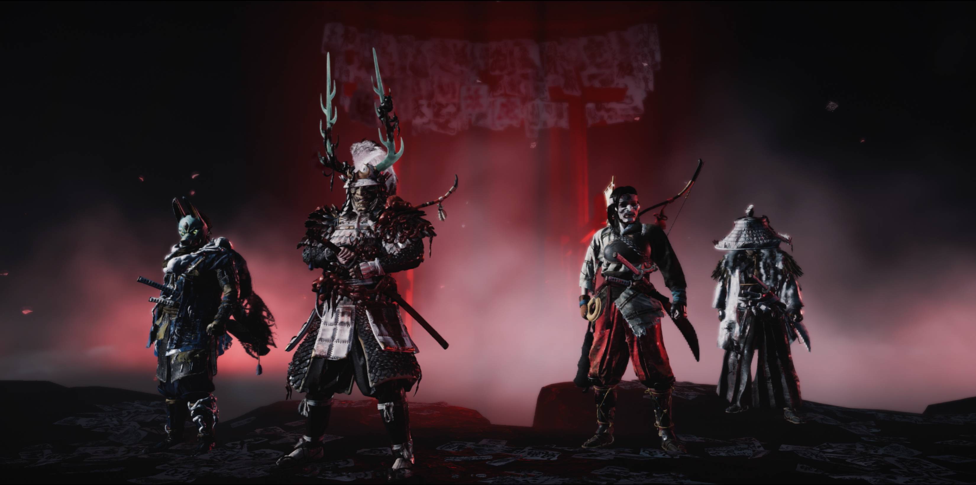 Guerrieri samurai Ghost of Tsushima, 3300x1640 2K, Desktop