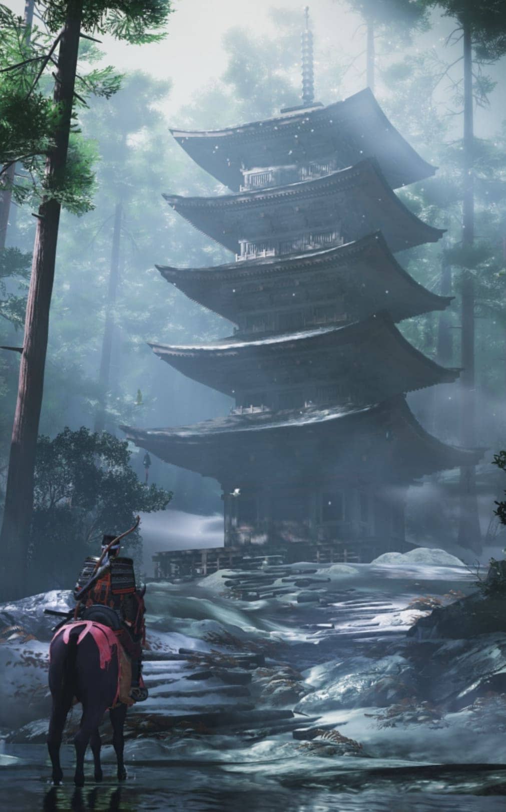 Samurai a cavallo, pagoda, 1011x1621 Full HD Verticale, Google Pixel