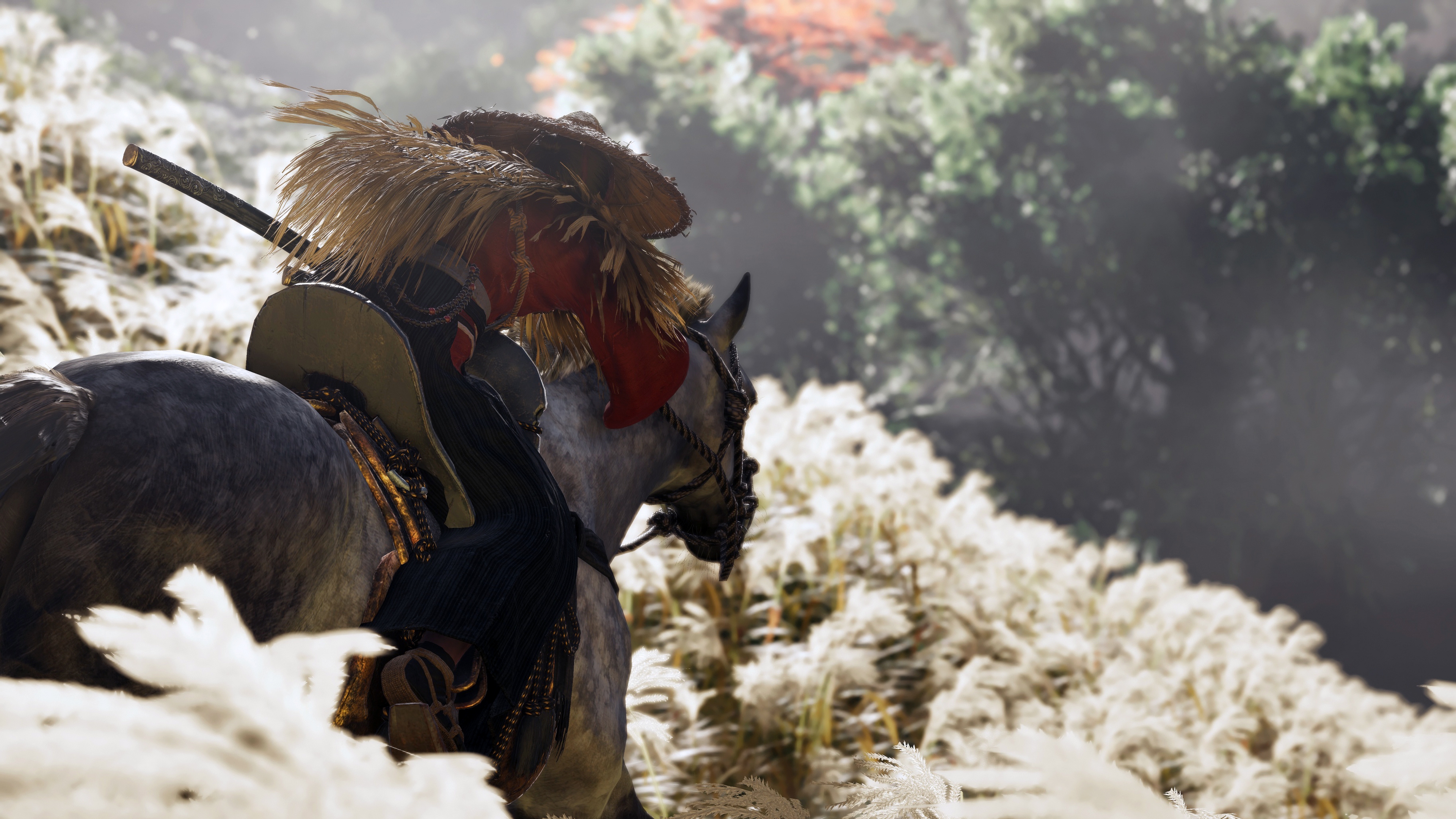 Samurai a cavallo, Ghost of Tsushima, 3840x2160 Ultra HD, Monitor 4K