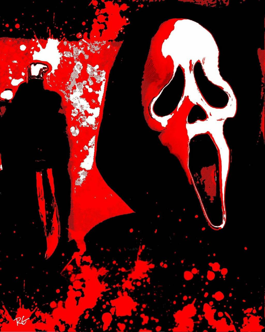 Ghostface Scream maschera sangue, 1024x1280 Verticale, Xiaomi