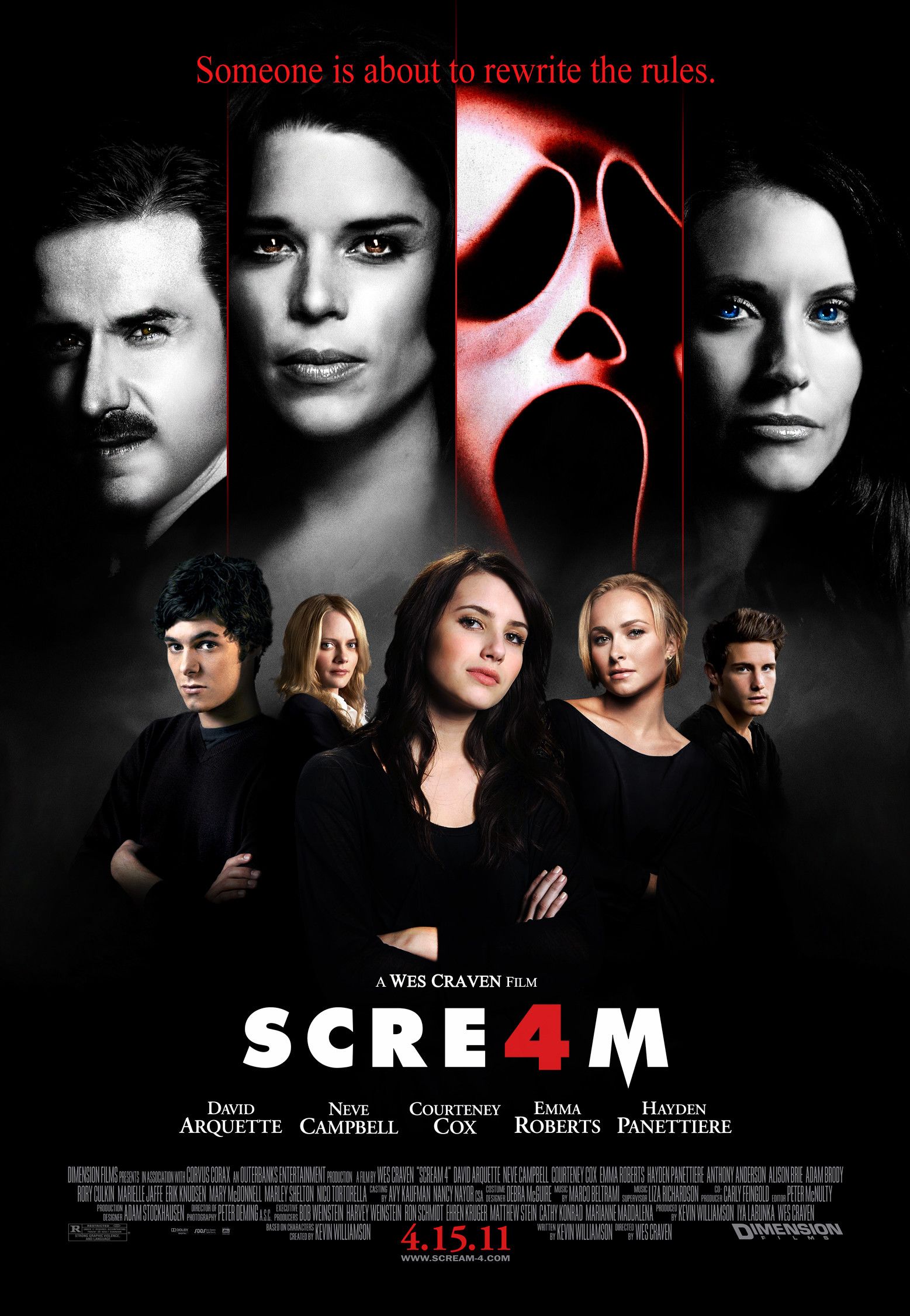 Poster Scream 4 Ghostface, 1557x2250 Verticale, Telefono
