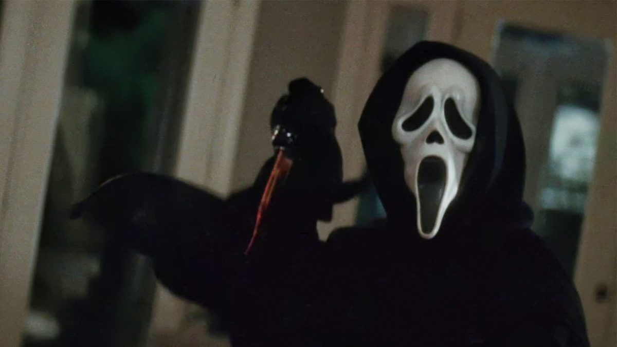 Ghostface con coltello insanguinato, 1200x675 HD, PC