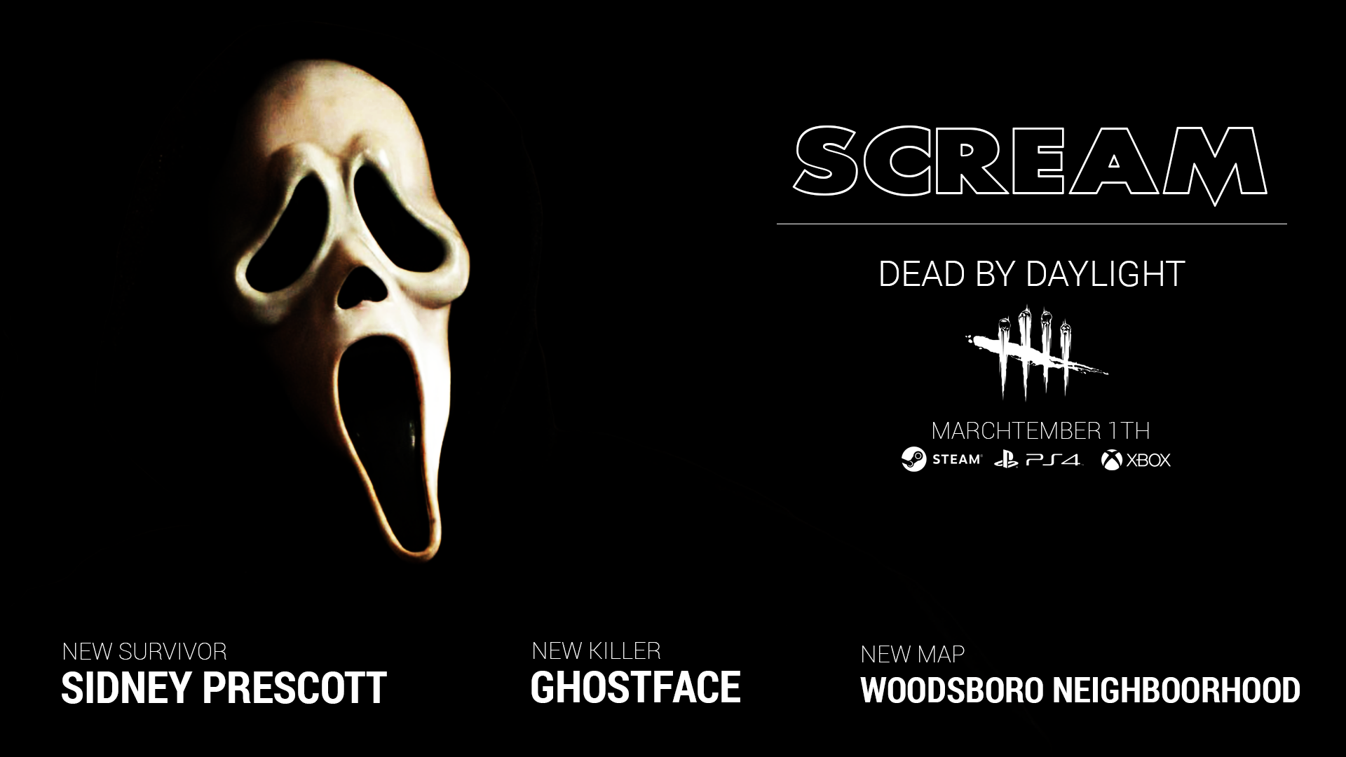 Ghostface maschera Scream, 1920x1080 Full HD, PC